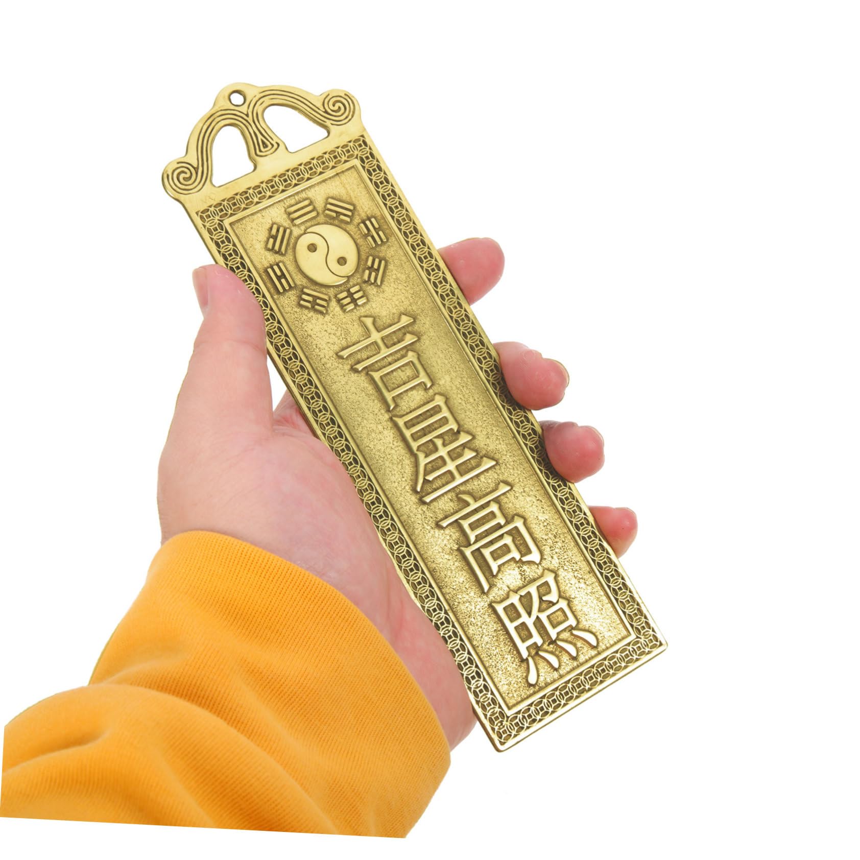 Chinese Copper Door Hanger Feng Shui Decor Bronze Medal with Auspicious Stars 7.28 Inch Charm to Ward off Evil and Bring Blessin