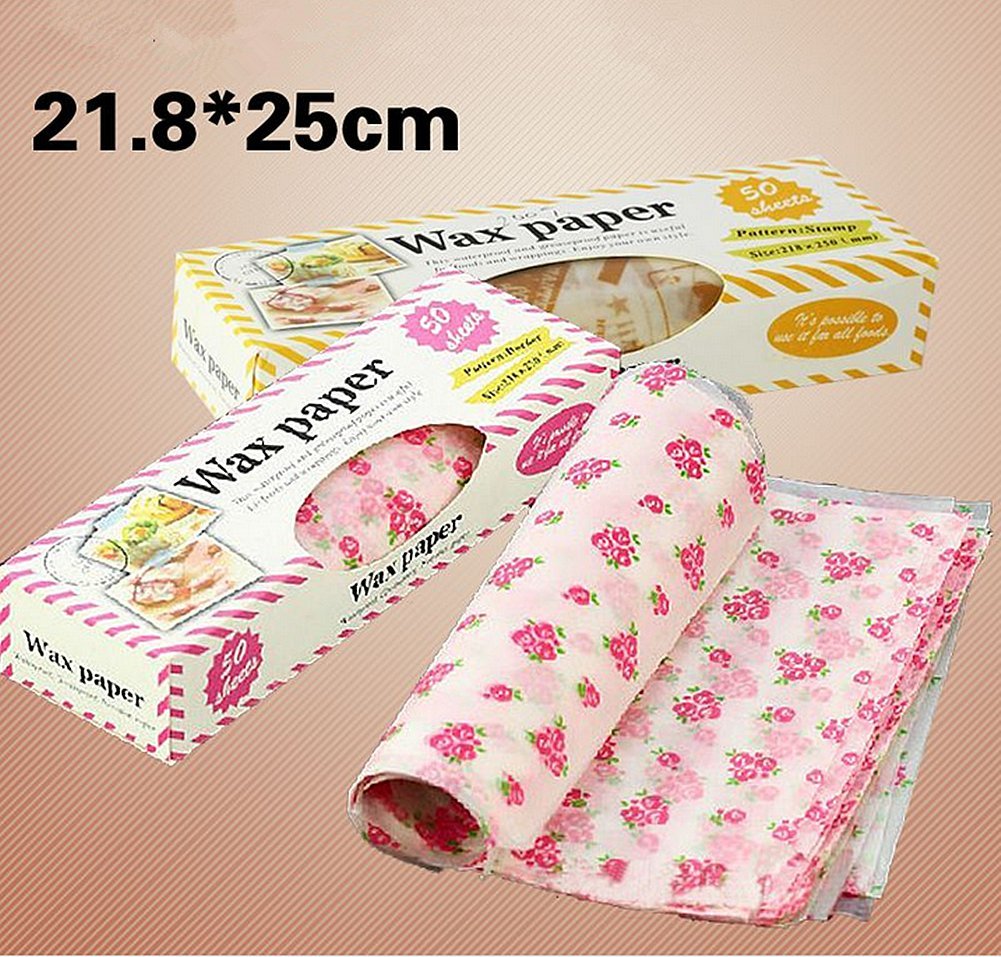 Wax Paper,Food Picnic Paper,50 Sheets Grease Proof Paper,Waterproof Dry Hamburger Paper Liners Wrapping Tissue For Plastic Food