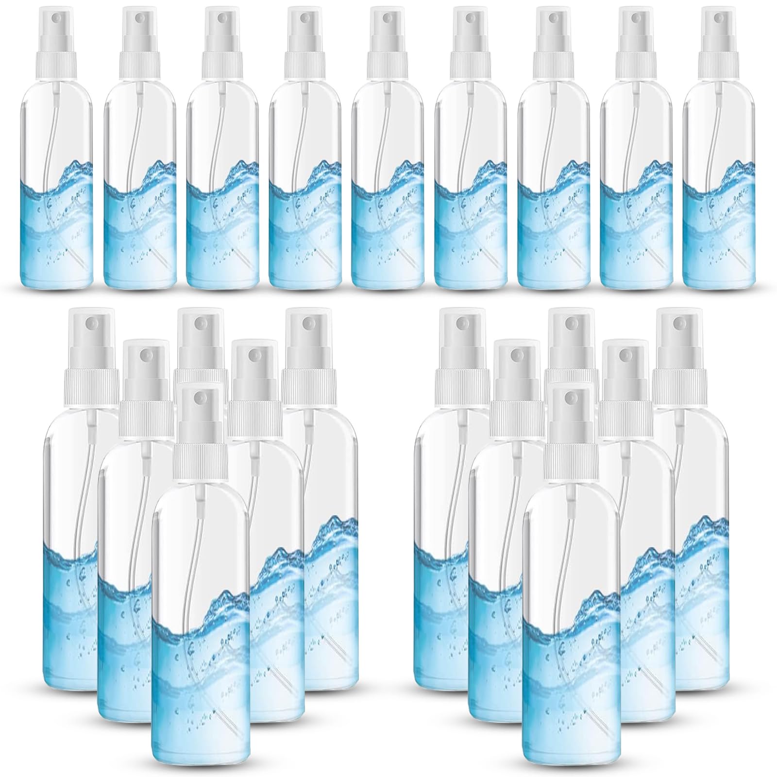 Aodestiny 50Pcs 4Oz/120Ml Small Spray Bottle, Clear Fine Mist Spray Bottle Mini Empty Hair Spray Bottle, Plastic Refillable Cosm