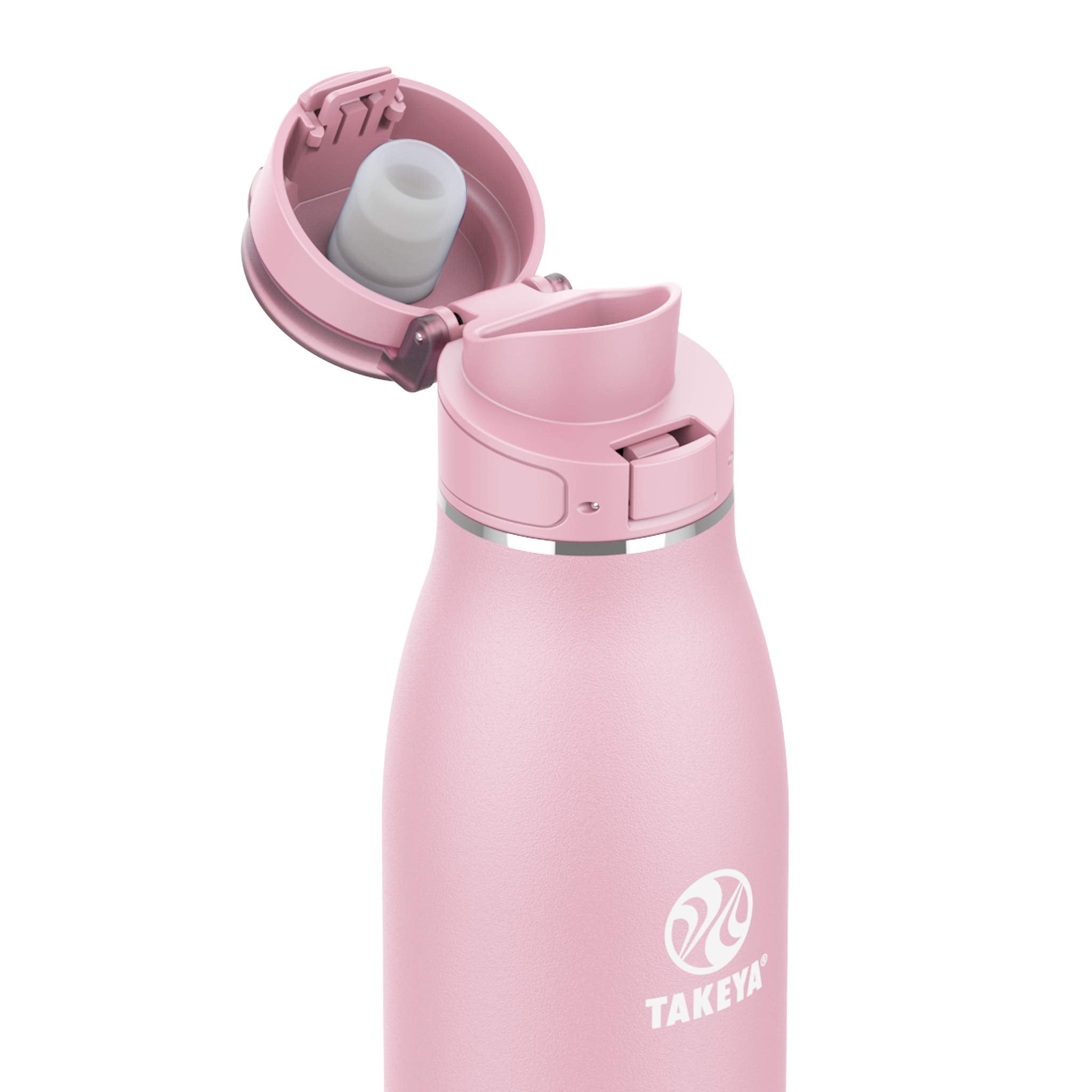 Takeya 17 Oz Traveler Stainless Steel Insulated Travel Coffee Mug With Locking Leak Proof Lid, Premium Quality, Bpa Free,, Blush