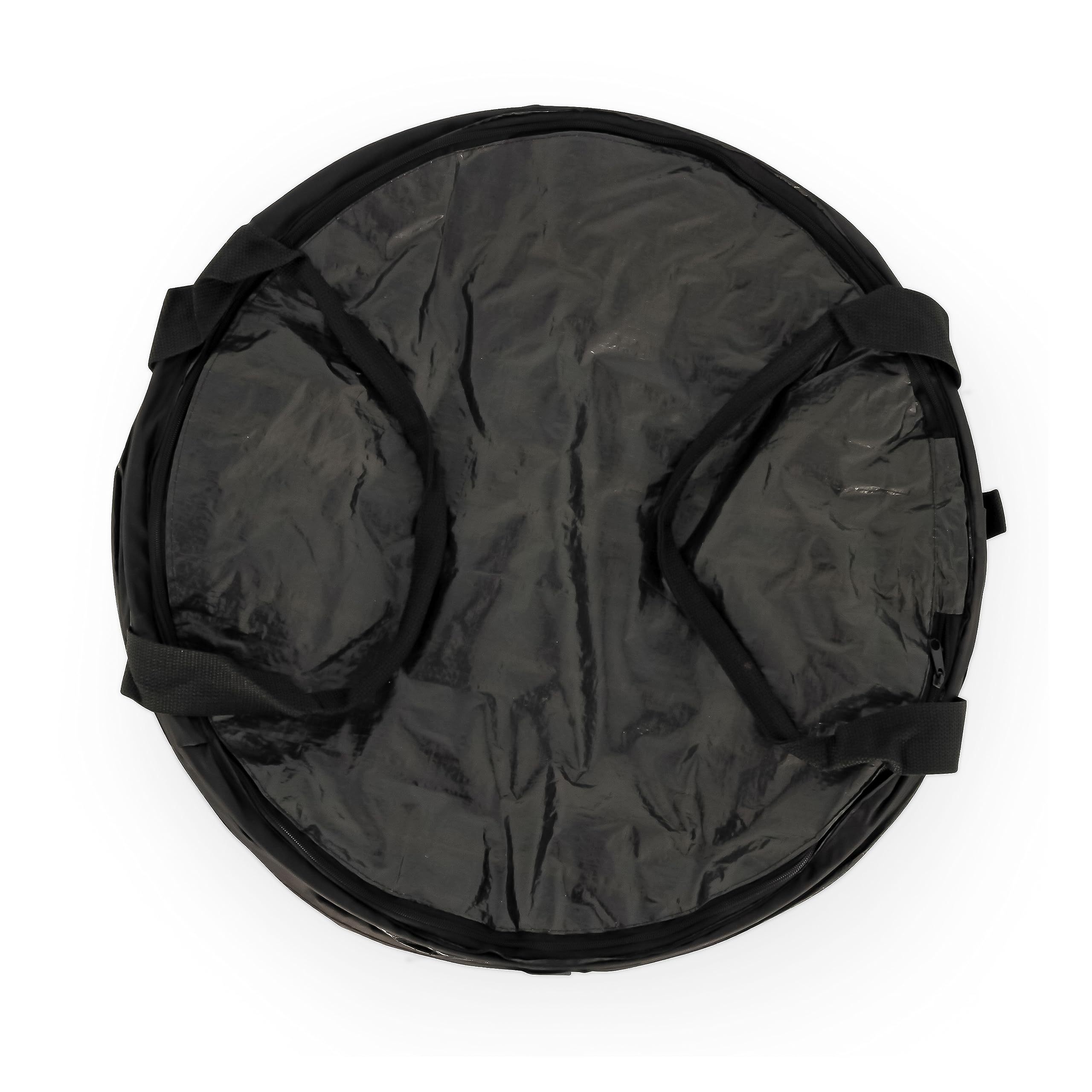 Camco Pop-Up Utility Container | Features Heavy Duty Liner & Zipper Close Lid | Holds 30-Gallon Kitchen-Size Trash Bags | Stands