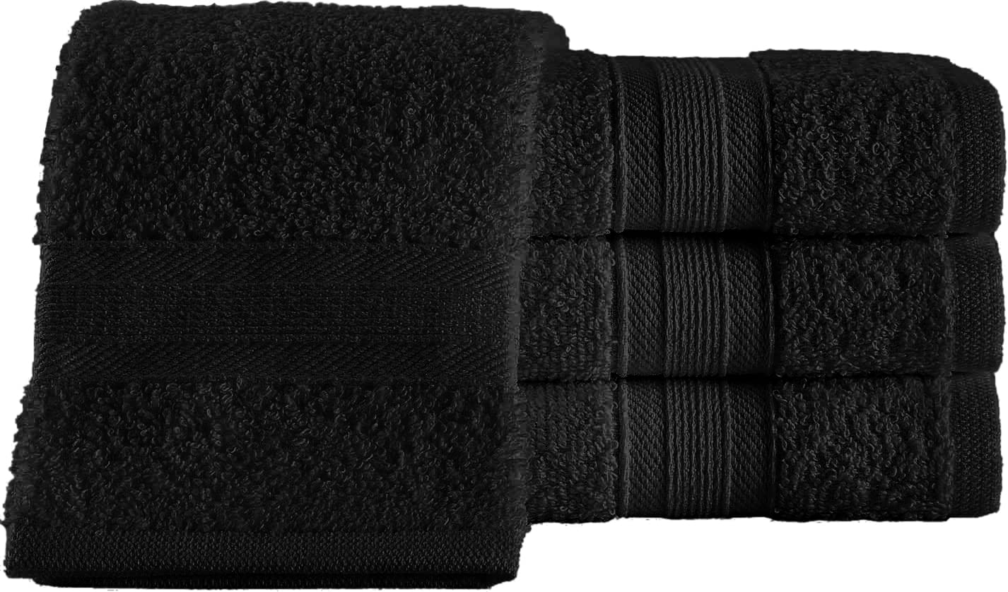 Quick-Dry, Soft & High Absorbent Washcloths Towels 13''X13'' Cotton Turkish Bath Towel Set Of 4 | Daily Use 100% Cotton Towels F