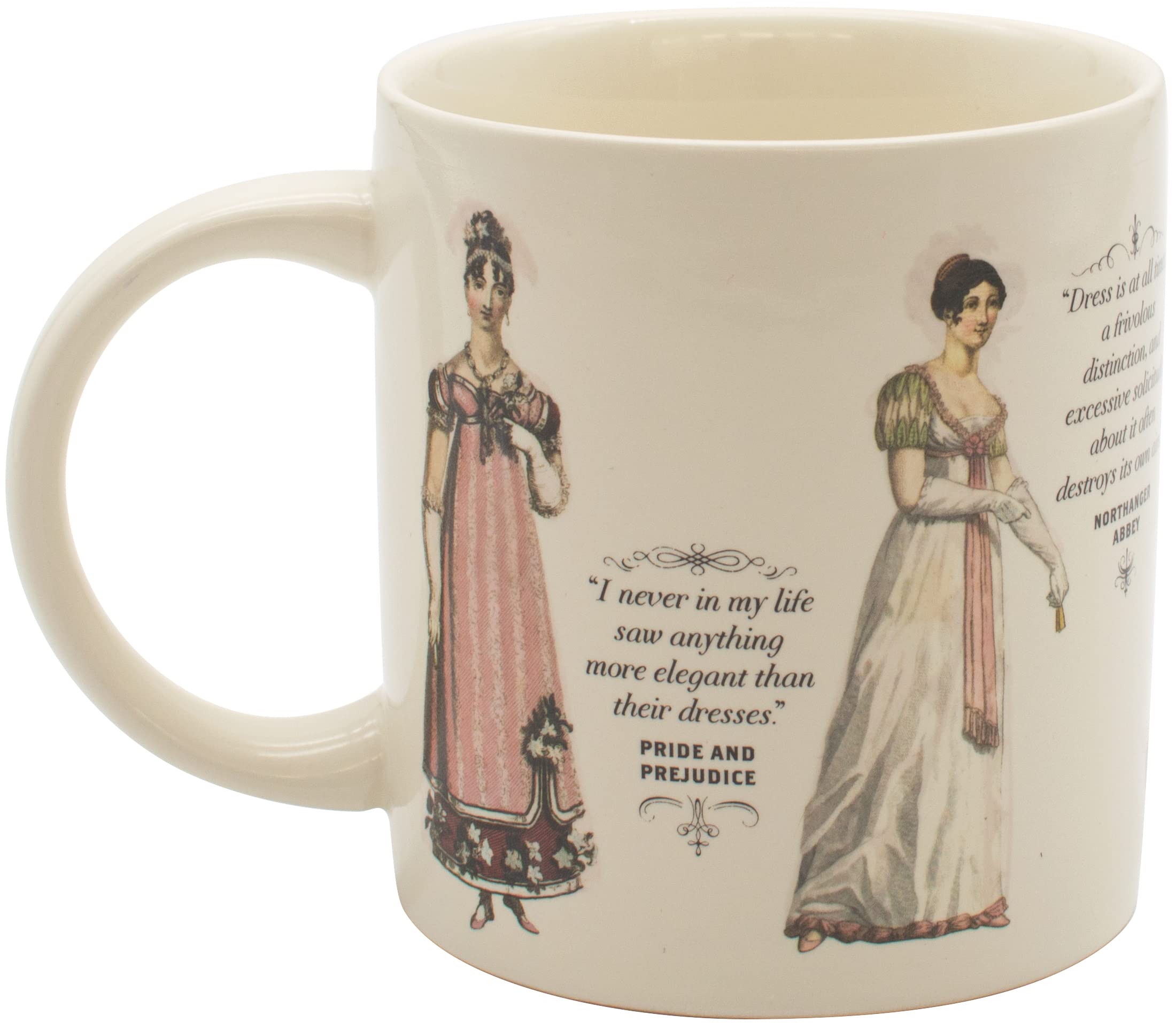 The Unemployed Philosophers Guild Jane Austen Finery Color Changing Mug - Heat Transforms Day Attire Revealing Evening Gowns, Co