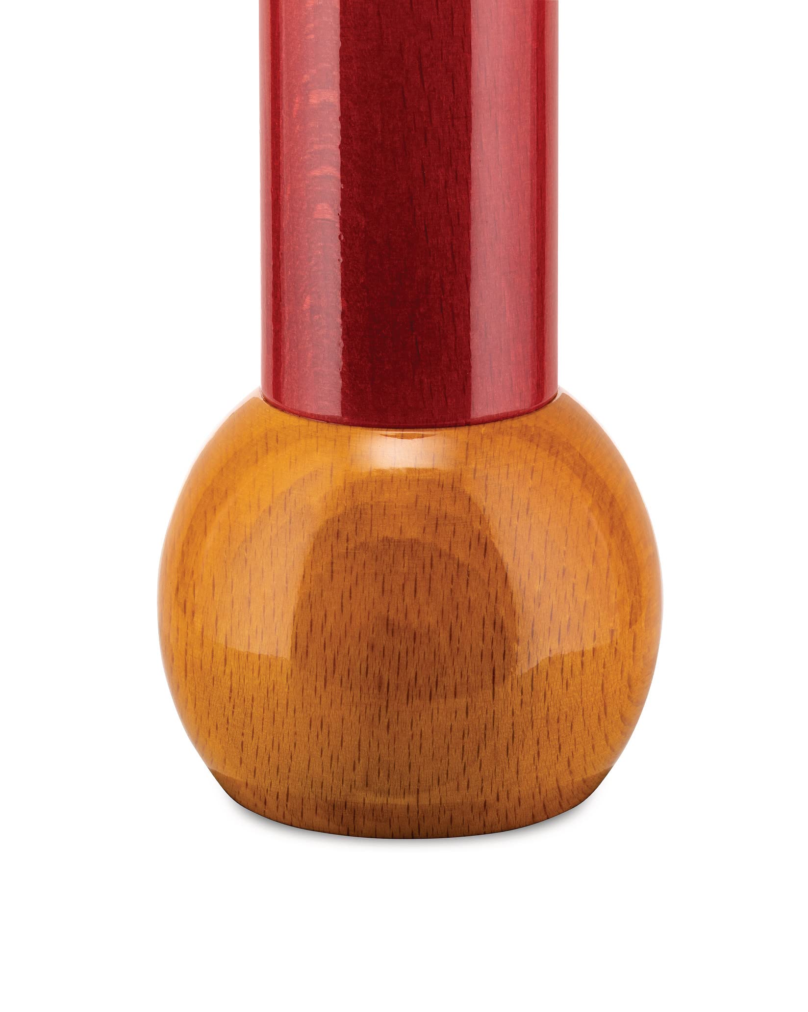 Alessi Design Wooden Pepper Mill, Red - Beech Wood, Model MP0210, Stylish Kitchen Essential
