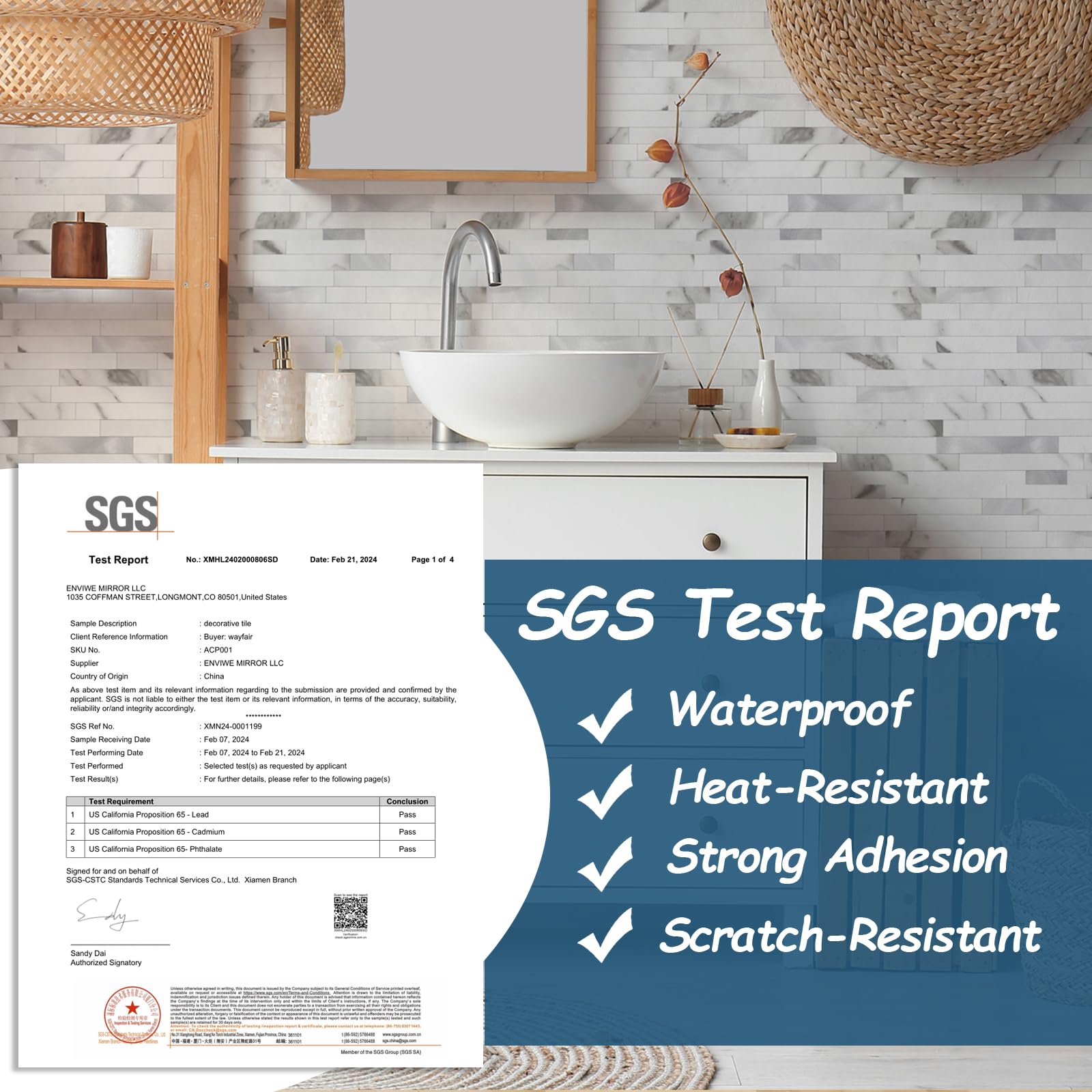 Yipscazo 5 Sheets Peel and Stick Stone Metal Tile Backsplash, Stick on Tiles for Backsplash Kitchen, Bathroom, Laundry Room, Cam