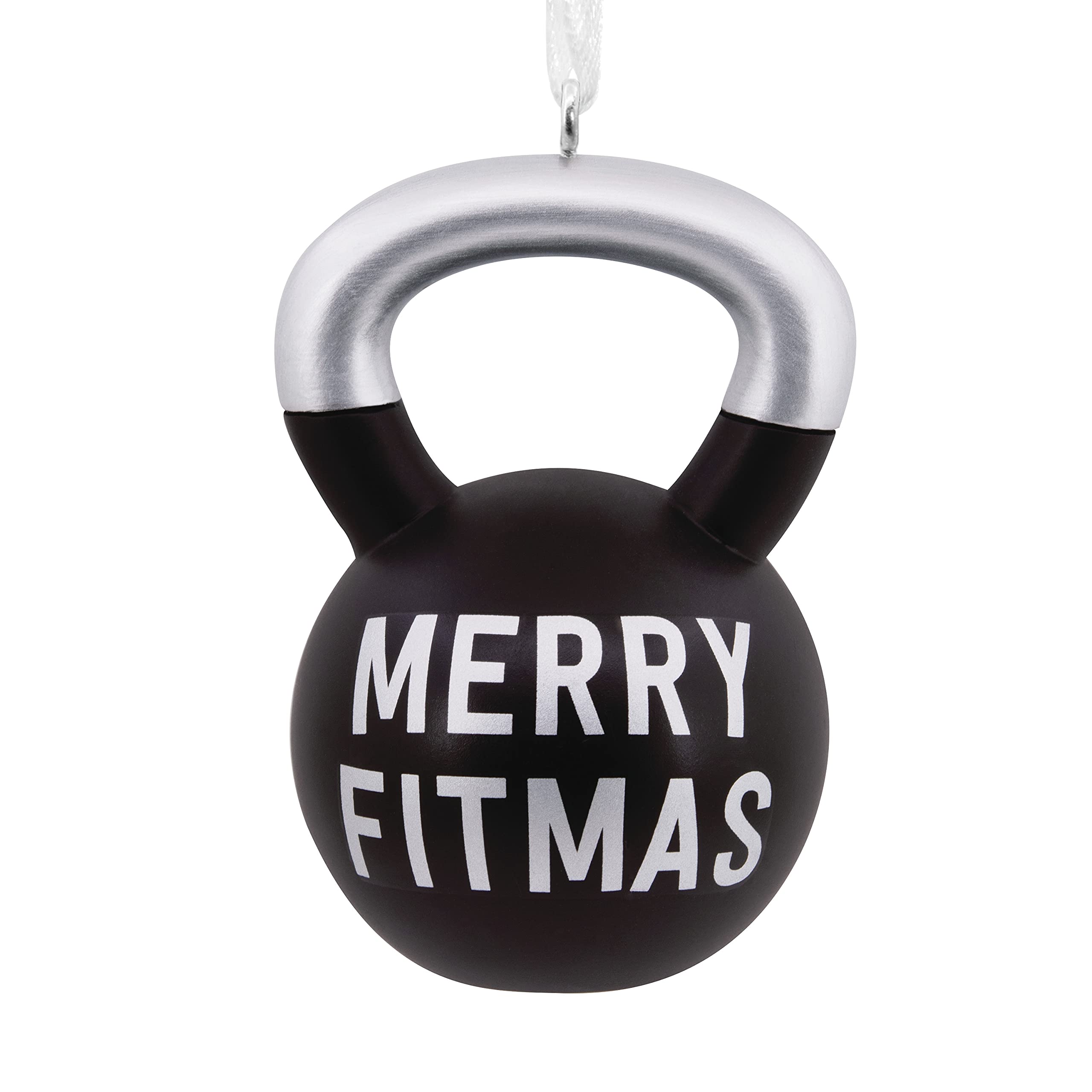 Hallmark Merry Fitmas Kettlebell Resin Christmas Ornament,Multi Color,0001HGO2905