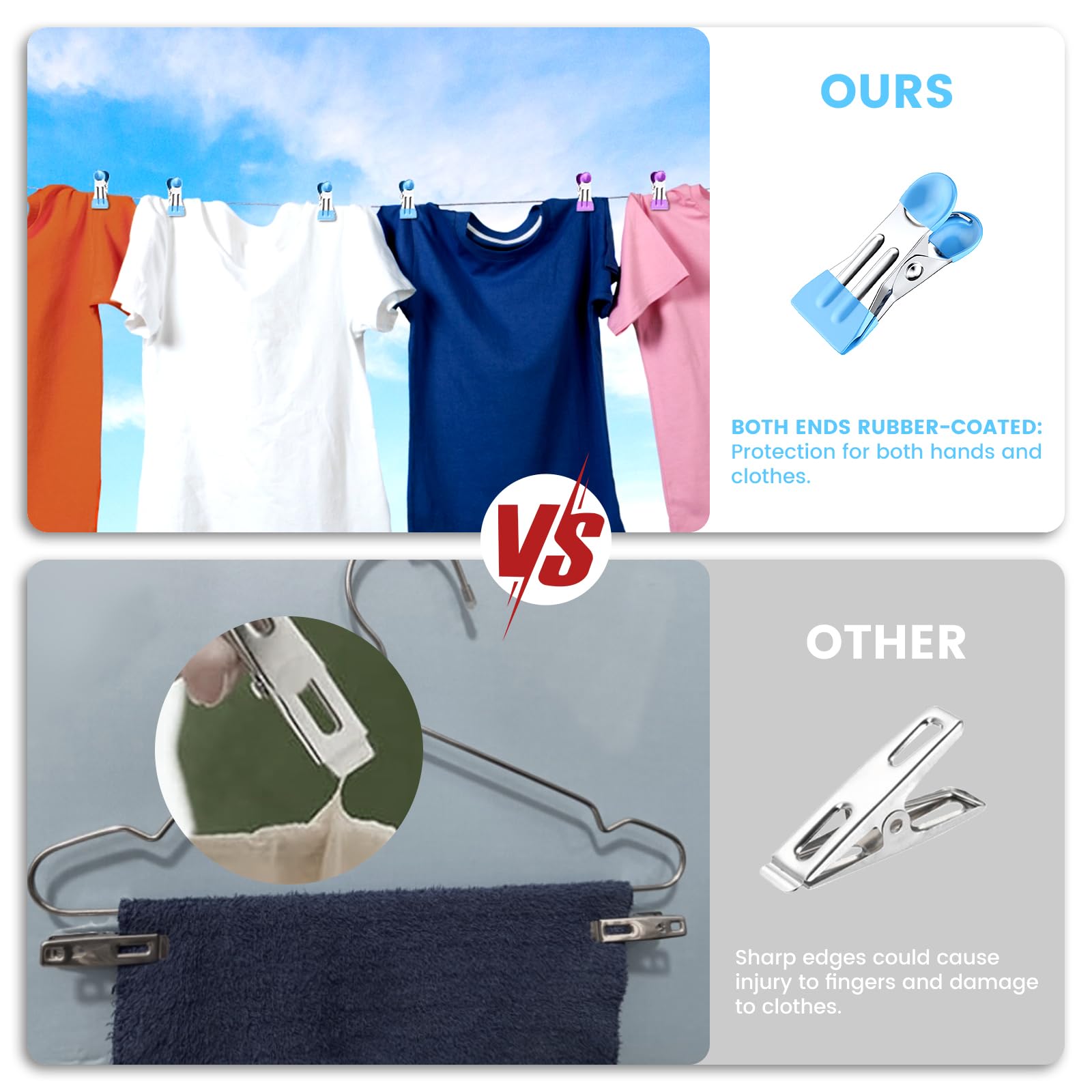 Chip Clips,Clothes Pins,Chip Clips Bag Clips Food Clips 20 Pcs,Towel Clips,Bag Clips For Food,Clothespins 2.17 Inch,Chip Clip,Ch