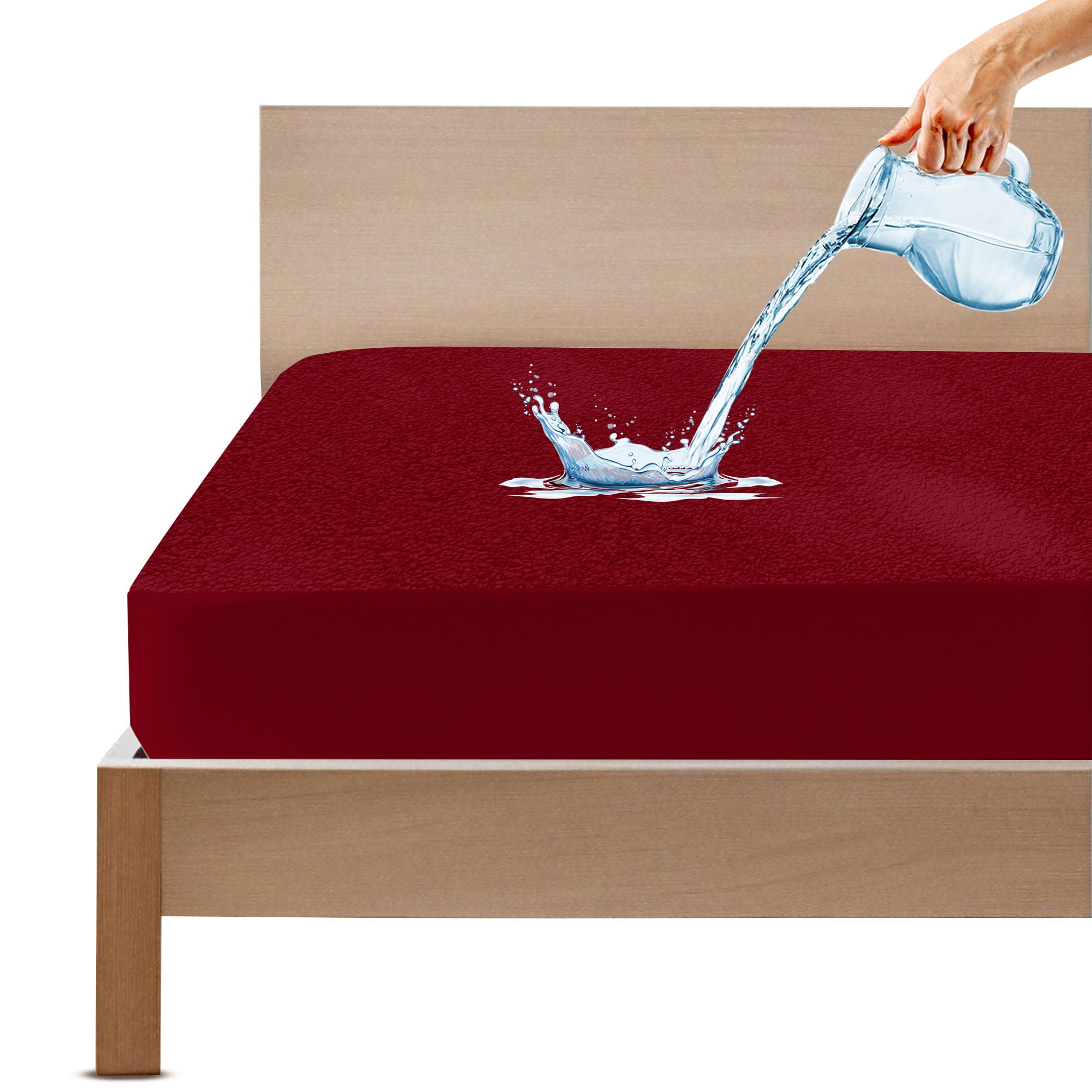 Gadda Co Water Proof Terry Cotton Mattress Protector/Cover -As Per Your Mattress Size, Customized Size (Max Width 78 Inch And Ma