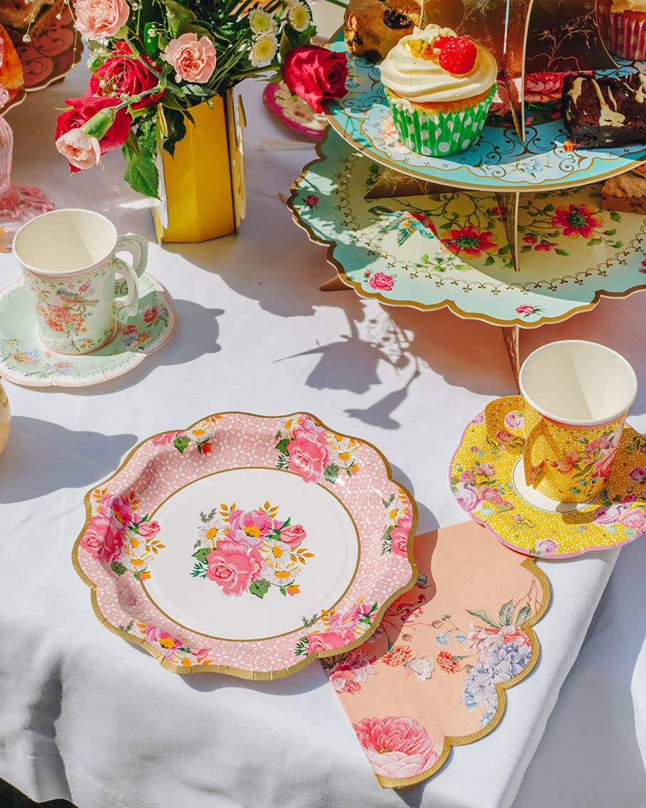 Talking Tables Truly Scrumptious Floral Plates For A Tea Party, Wedding, Multicolor (1)