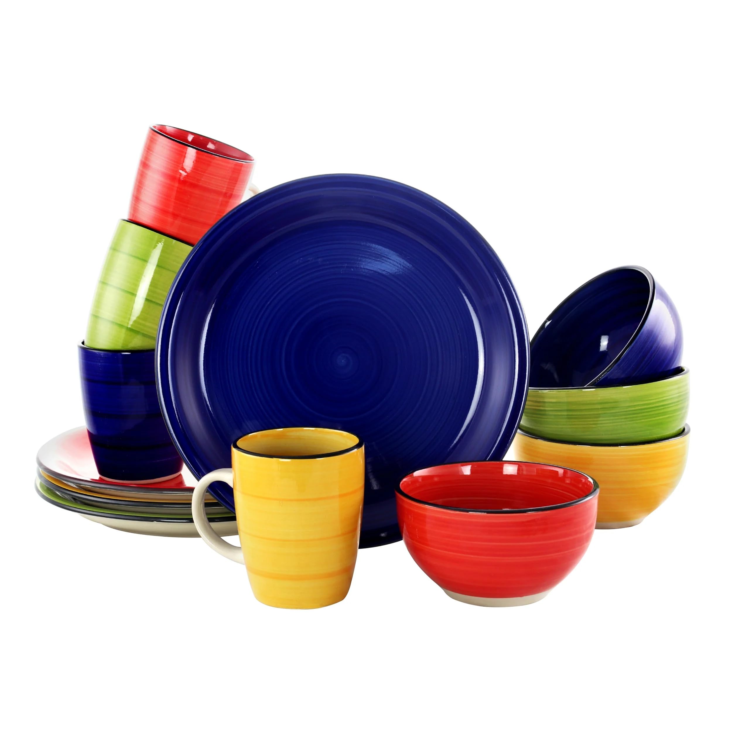 Gibson 12 Piece Color Vibes Stoneware Dinnerware Set for 4