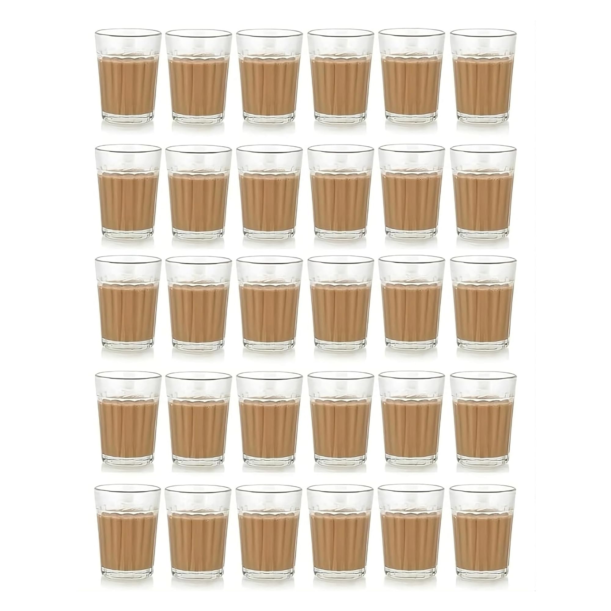 Inovique Enterprises 120Ml Classic Tea Glass Set | Small Traditional Tea Cups Perfect For Tea, Coffee, Cutting Chai | Set Of 30 