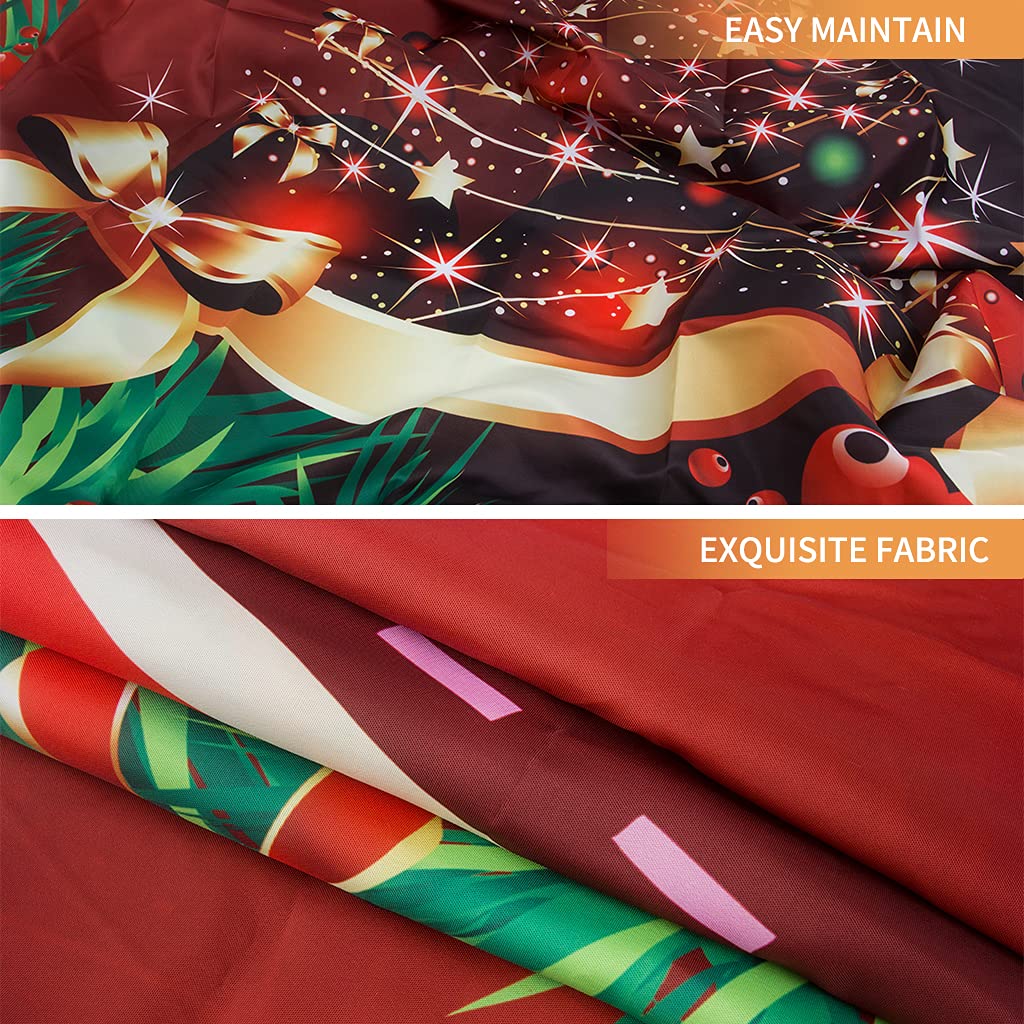 Rlhhug Christmas Shower Curtain Set With Bath Mat (Christmas Tree)