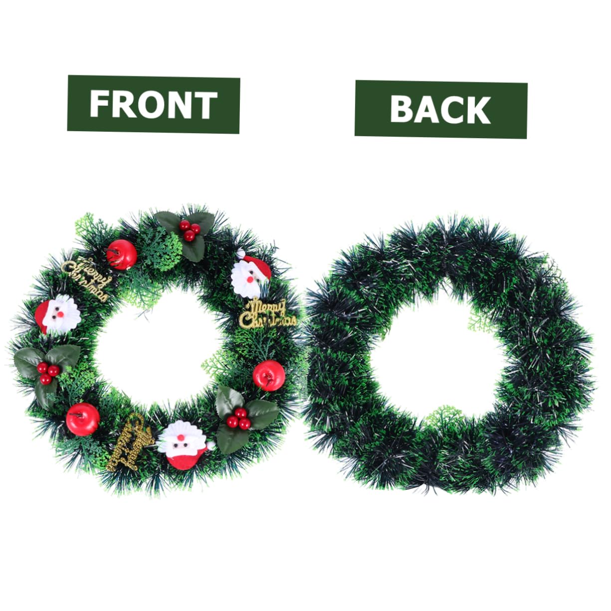 Beatifufu 1pc Christmas Wreath Garland Snowman Pine Cones Festive Door Hanging for Holiday Decor Lightweight for Weddings Partie