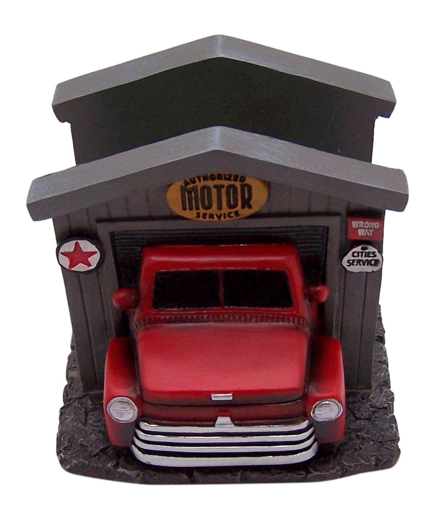 Red Truck Shop Napkin Holder, Novelty Rustic House Decor For Kitchen, 6 Inch