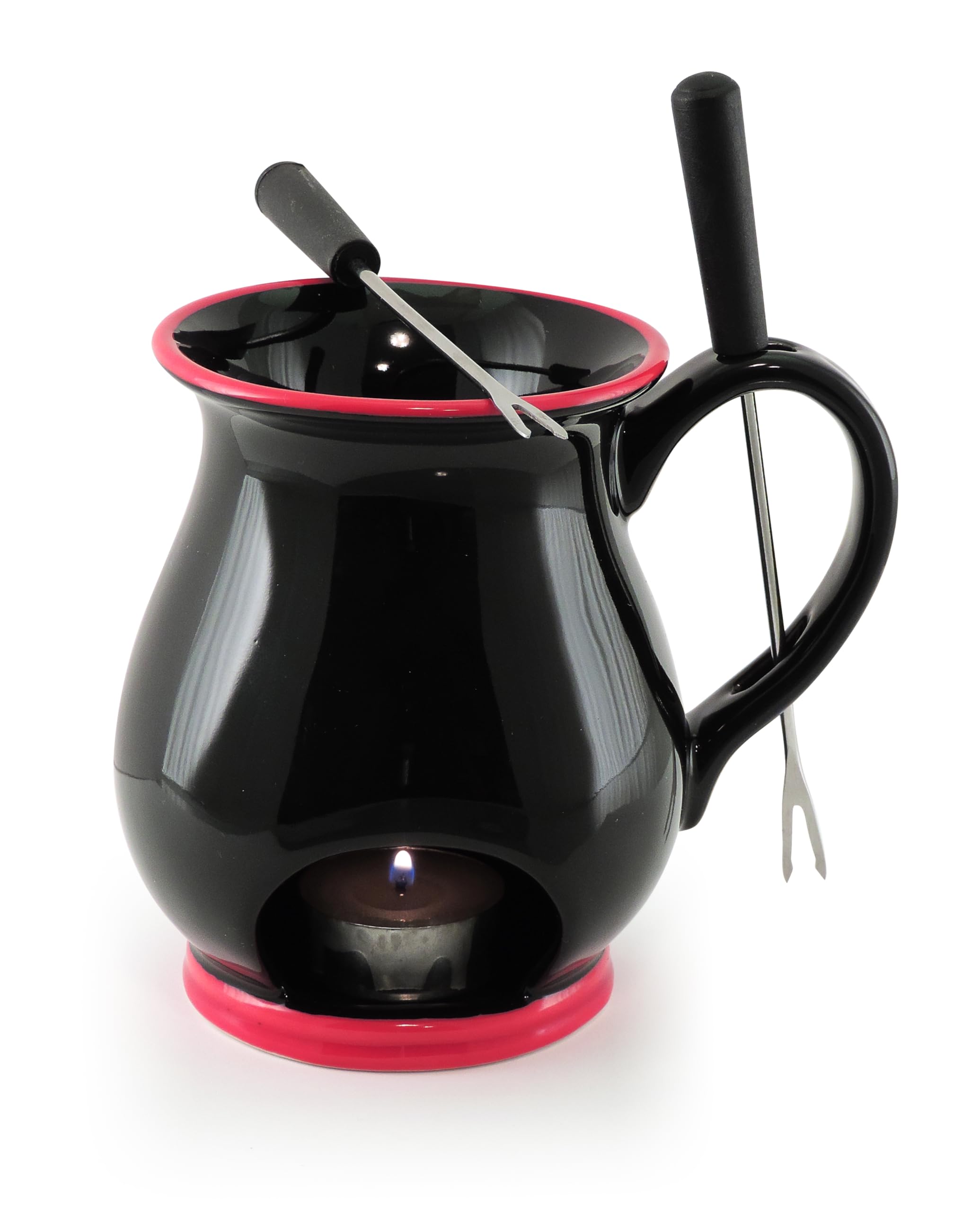 Swissmar Indulge 4-Piece Chocolate Fondue Set | Black