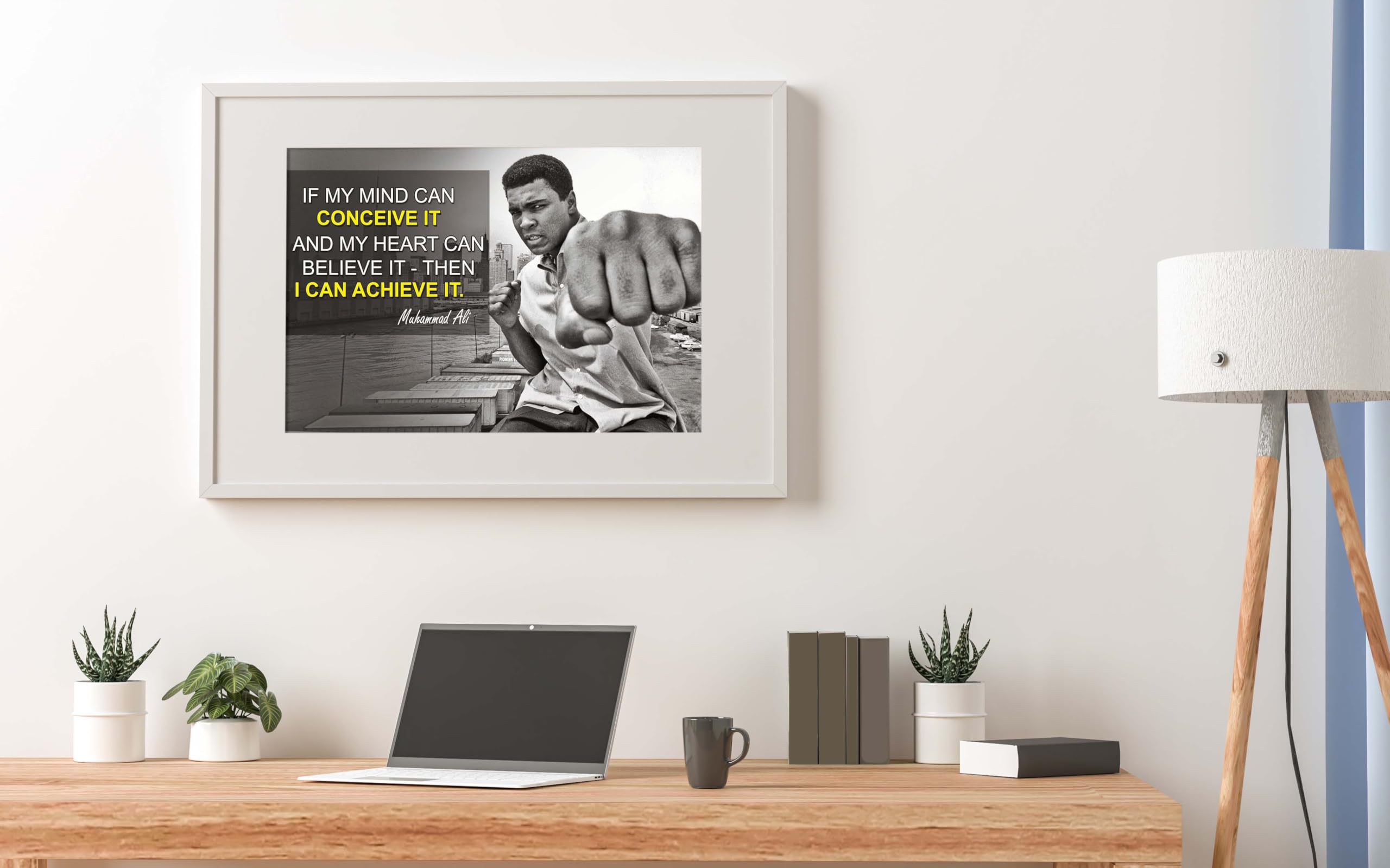 Muhammad Ali Poster Quote Boxing Black History Month Posters Sports Quotes Decorations Growth Mindset D?cor Learning Classroom Teachers Decoration Educational Teaching Supplies Black Wall Art P045