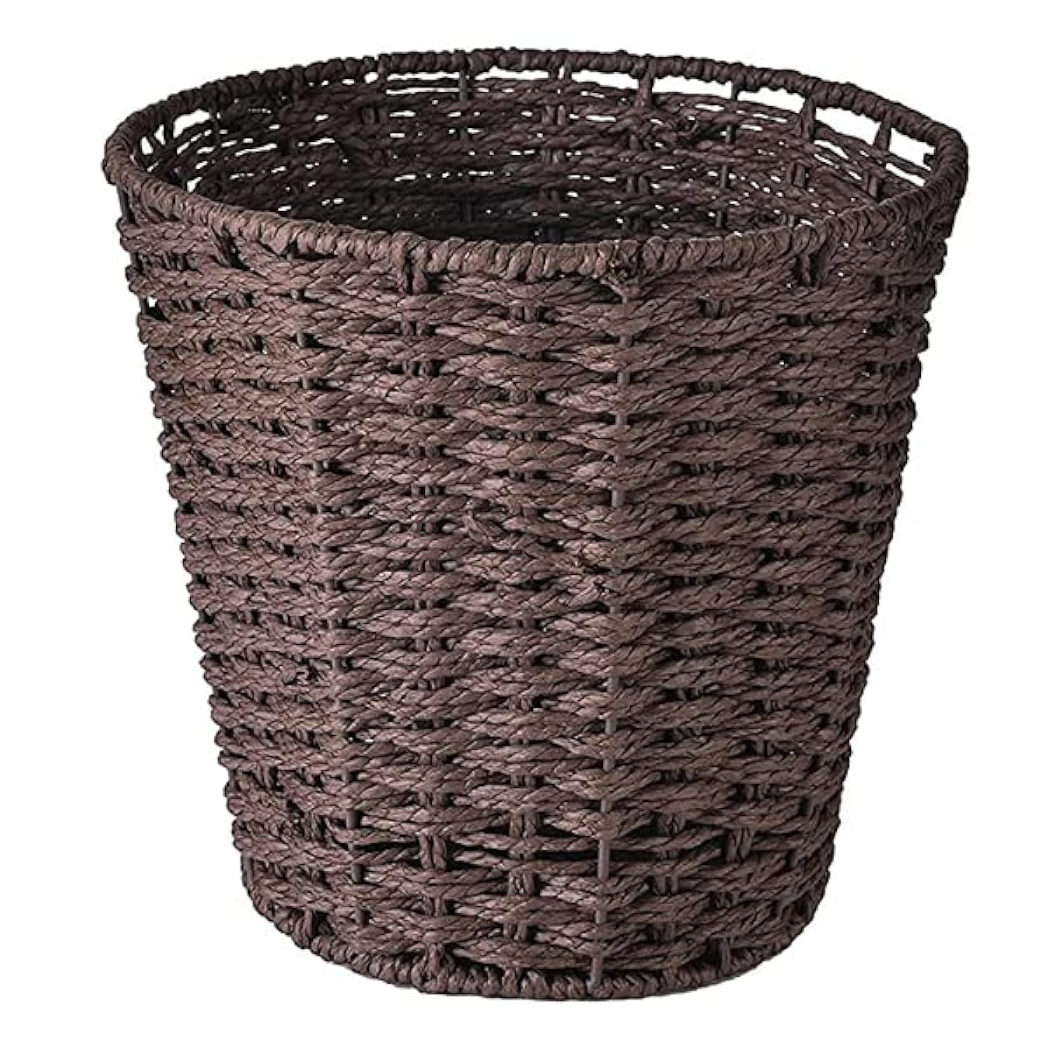 Zuvo Round Wicker Waste Basket Paper Bin - Wicker Trash Basket - Woven Trash Can Rubbish Basket for Bedroom, Bathroom, Offices o