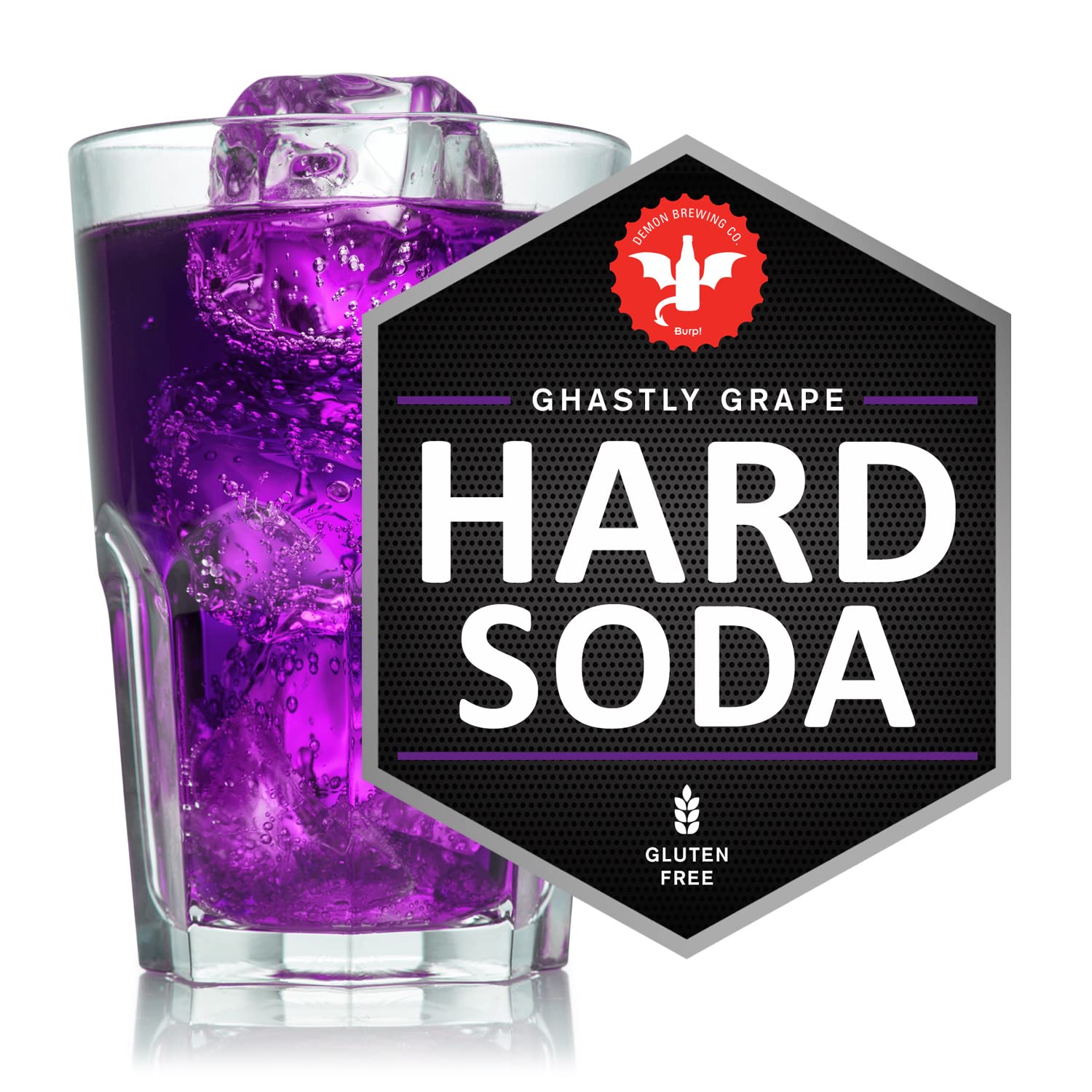 Brewdemon 1 Gal. Hard Grape Recipe Kit - Makes A Wicked-Good 5.0% Abv Batch Of Craft Brewed Hard Soda