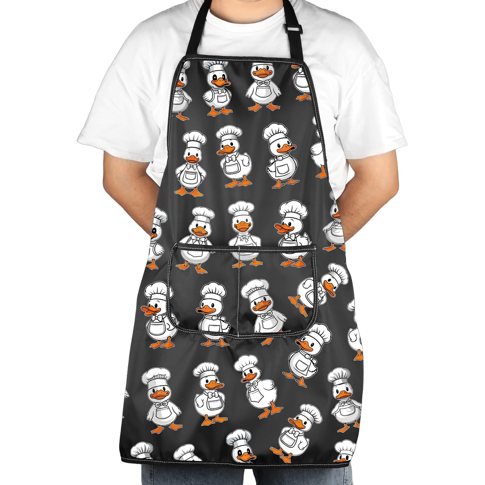 Jxgzso Duck Apron With Pockets Gifts For Duck Lovers Funny Duck Themed Gift Chef Gift