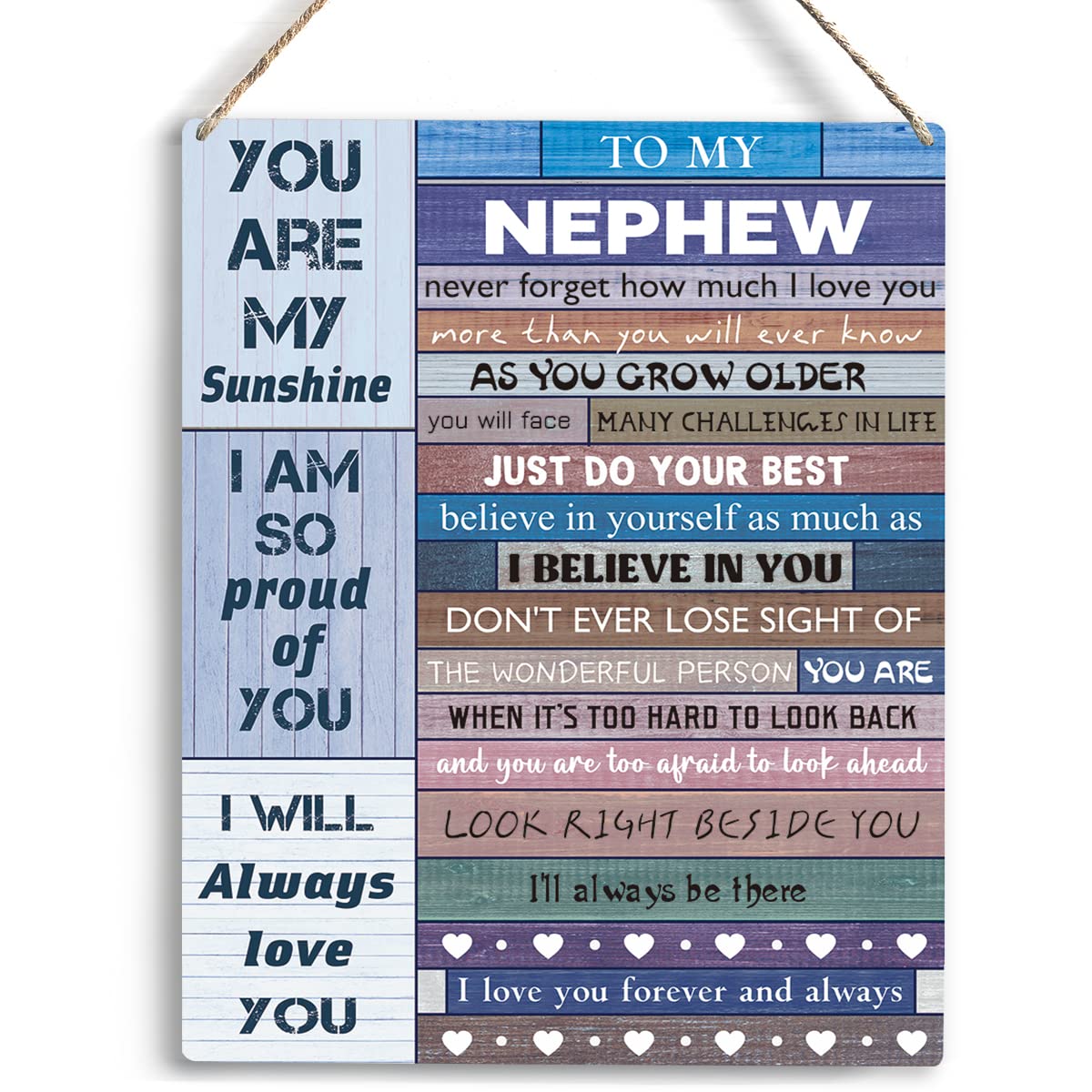 Nephew Gifts from Auntie Inspirational Quotes Wall Art Gifts To My Nephew Wooden Hanging Sign Wall Art Home Decor Birthday Chris