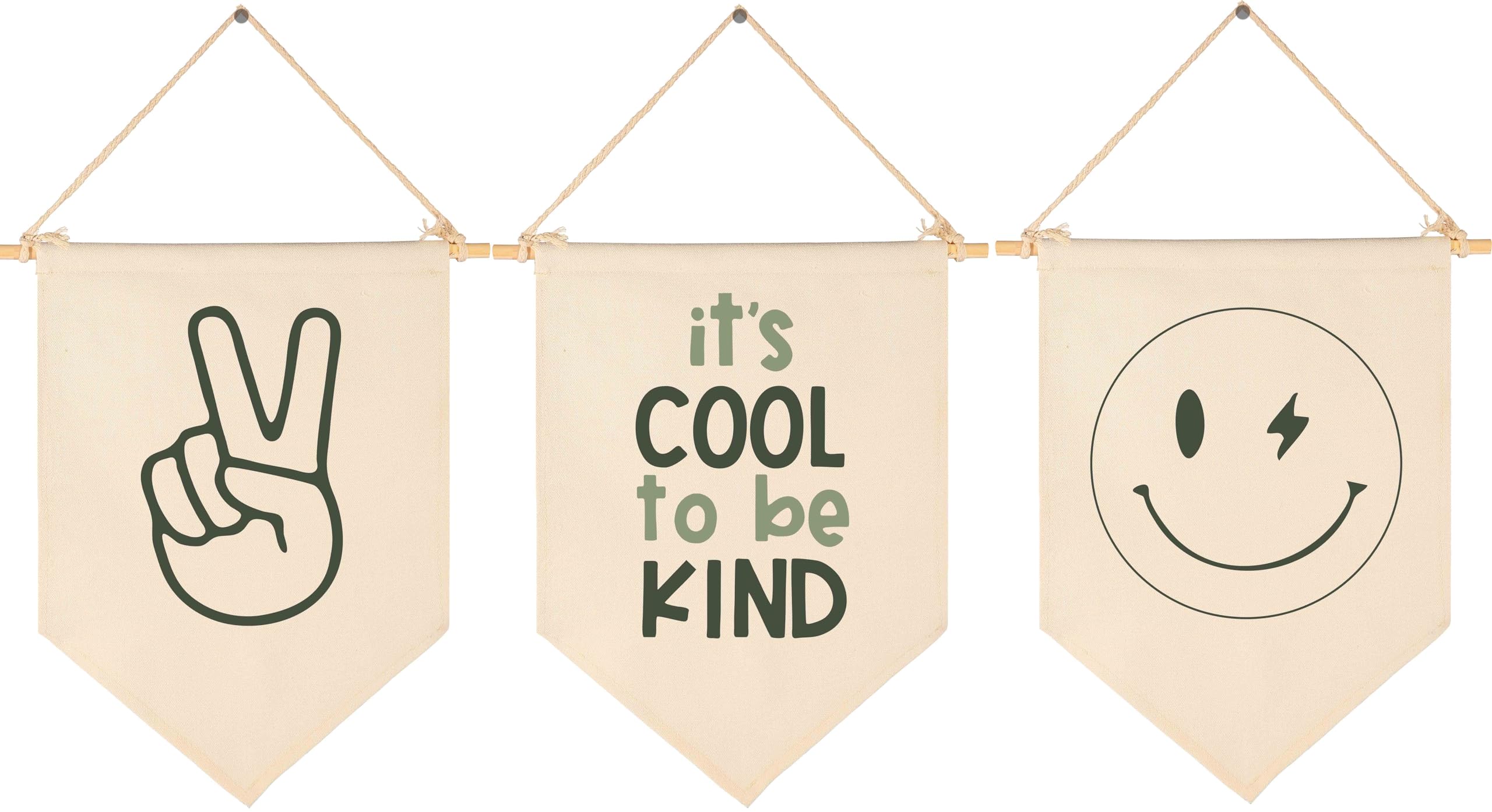 It s Cool to Be Kind-Flag Decor Gifts for Baby Boys Girls Kids-Canvas Hanging Banner Wall Sign Decor Gifts for Nursery Baby Room