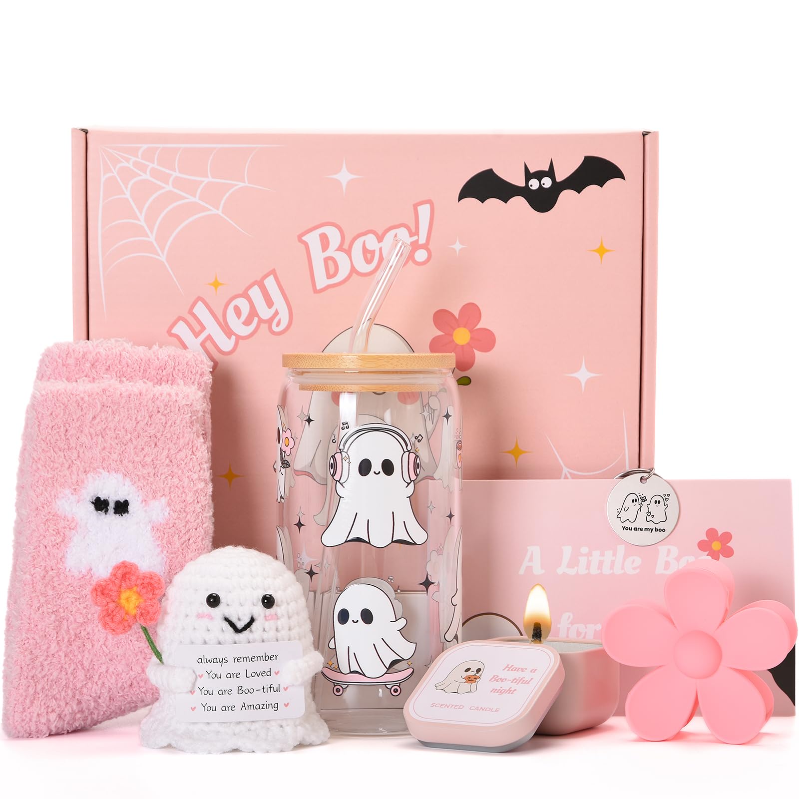 Nunubeo Boo Basket Stuffers for Women Teen Girls, Cute Halloween Gifts | Boo Basket for Her Friend Daughter Sister, Halloween Gi