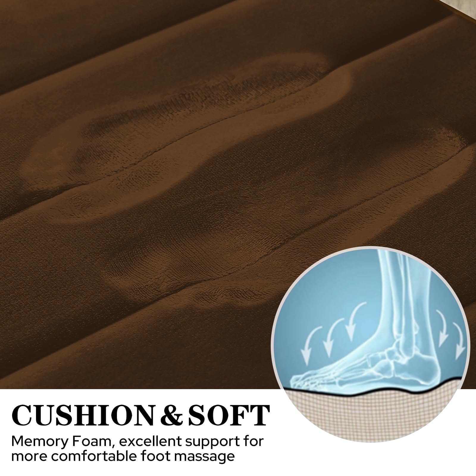 BYSURE Brown Memory Foam Bathroom Rug Set 3 Piece Non Slip Extra Absorbent Shaggy Bathroom Mats and Rugs Sets  Soft & Dry Bath Mat Sets for Bathroom Washable Carpets Set