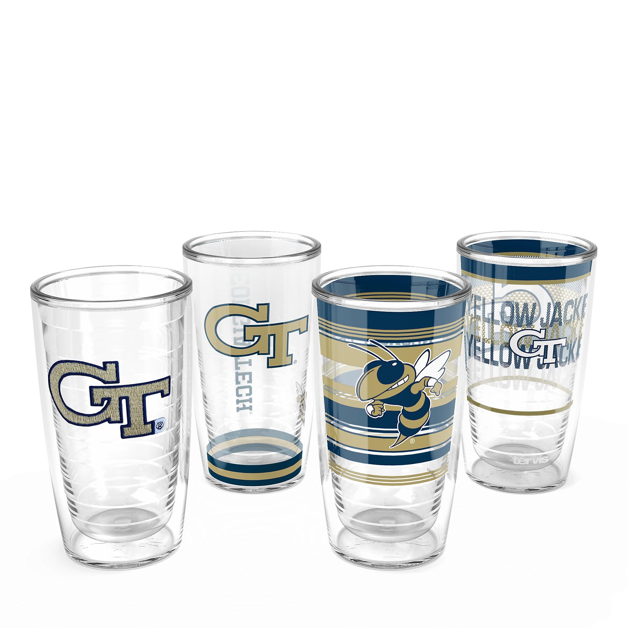 Tervis Georgia Tech Yellow Jackets - Assorted Made in USA Double Walled Insulated Tumbler Travel Cup Keeps Drinks Cold & Hot, 16