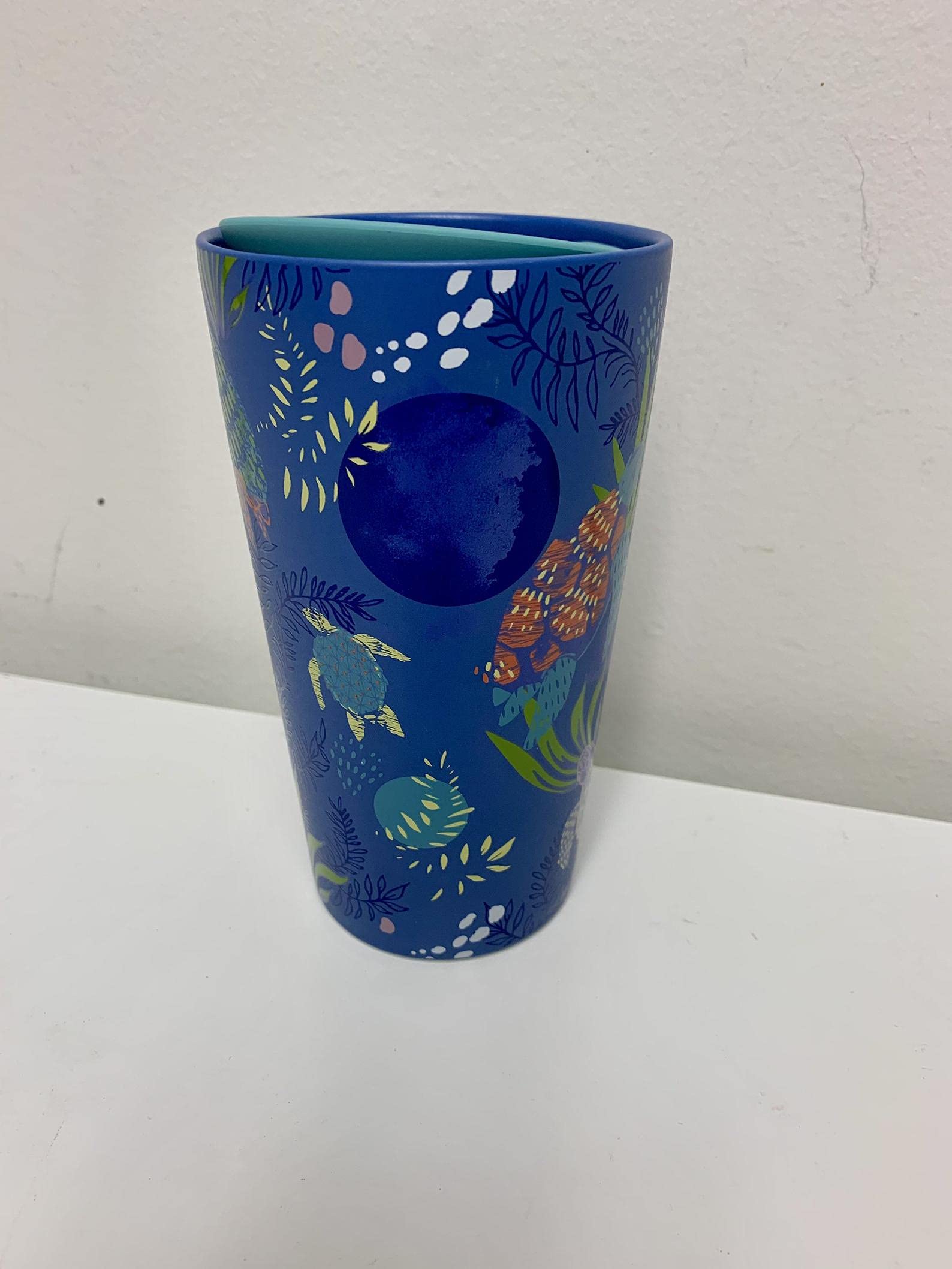 Starbucks 2021 Hawaii Collection 12Oz Blue Sea Turtle Moon Double Walled Ceramic Tumbler