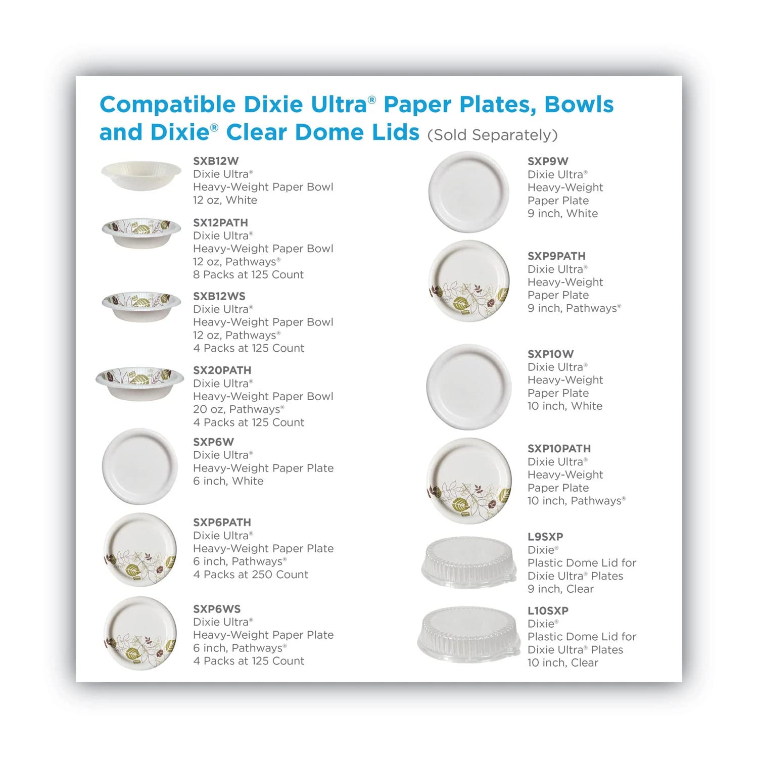 Dixie Ultra Paper Plates, 10-1/8'', Pathways, Pack Of 125 Plates