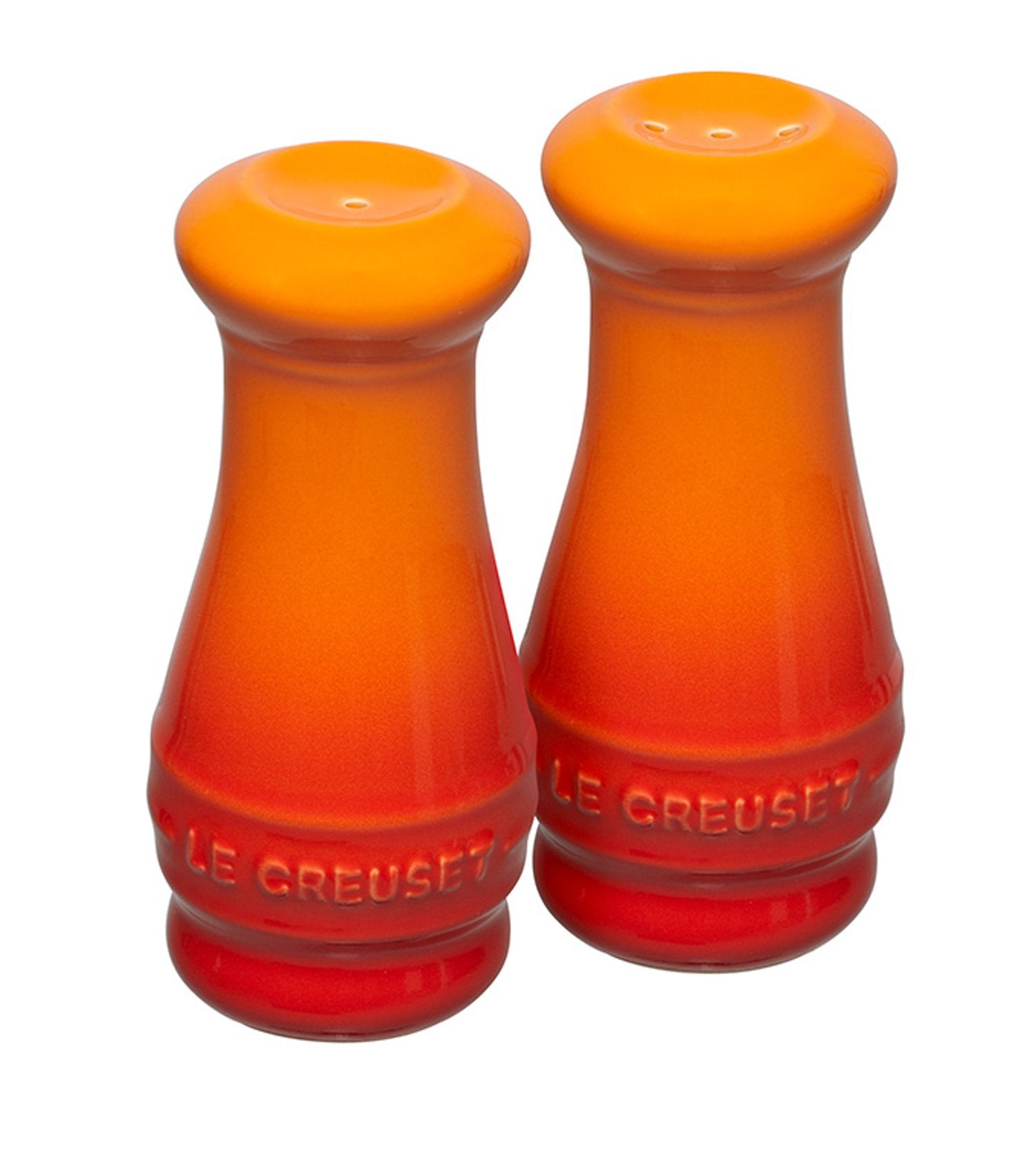 Le Creuset Stoneware Salt & Pepper Shakers Set Of 2, 4 Oz. Each, Flame