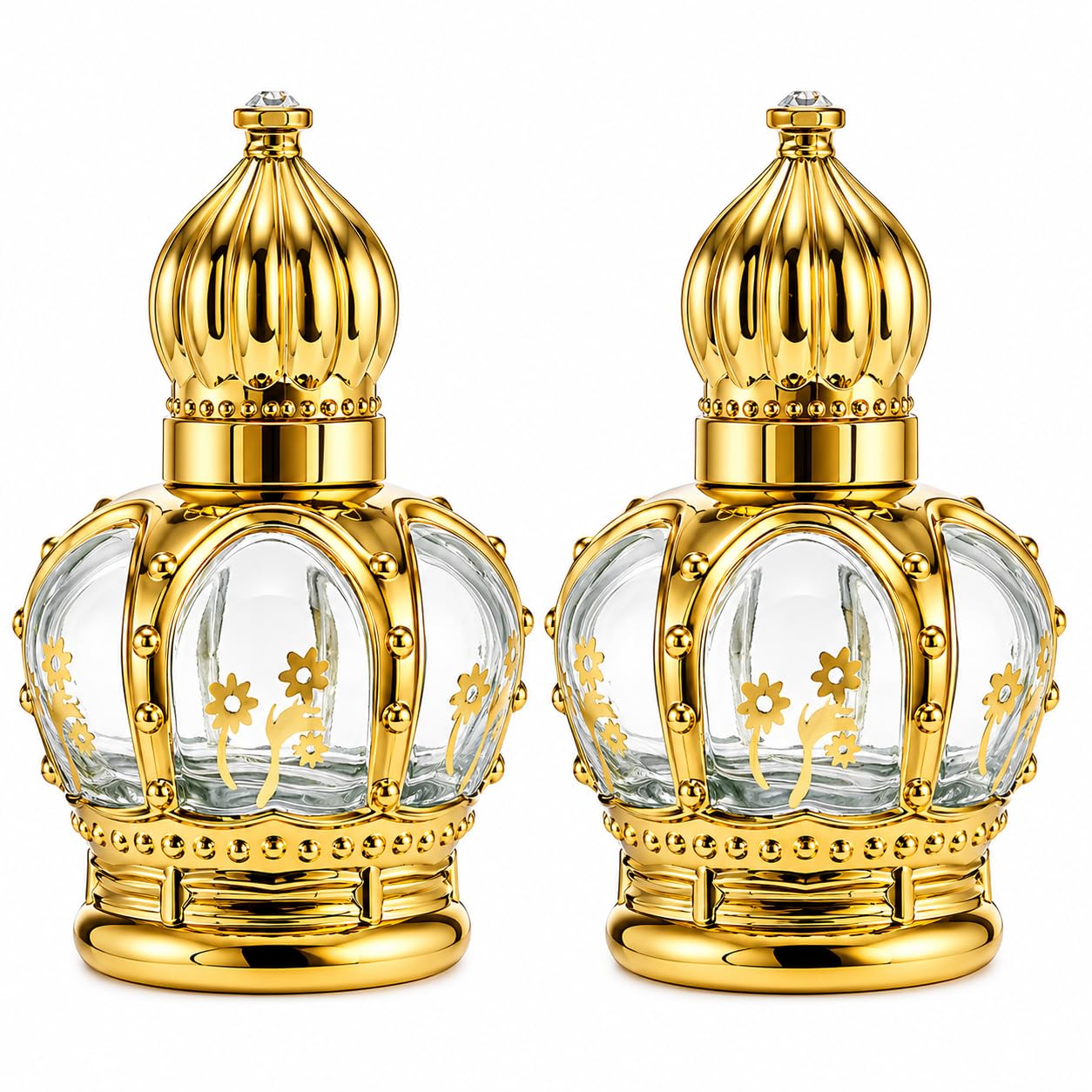 Beavorty 2 Pack Roll on Bottles 0.50 Oz Refillable Perfume Bottle for Essential Oils Massage Oils LeakResistant Empty Roller Bo