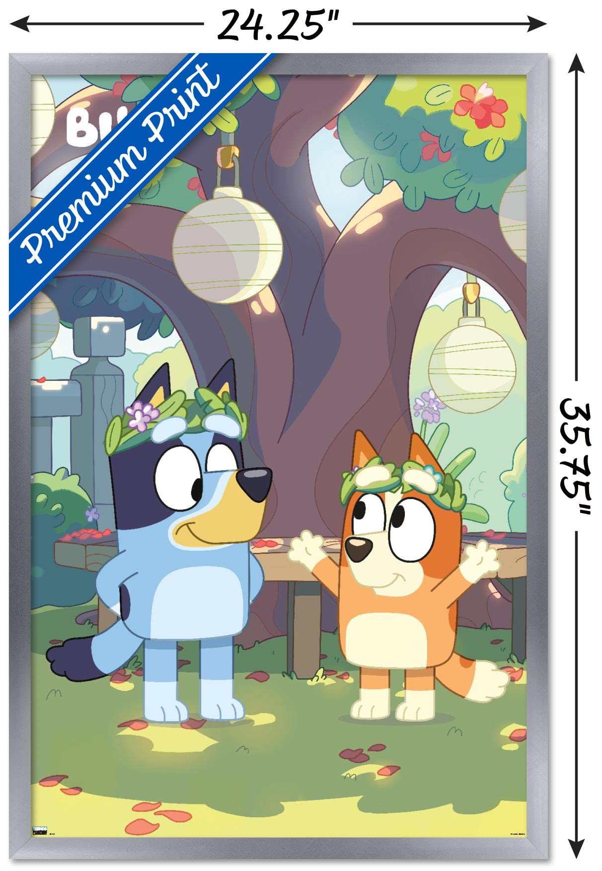 Trends International Bluey - Duo Wall Poster, 22.37'' X 34.00'', Silver Framed Version