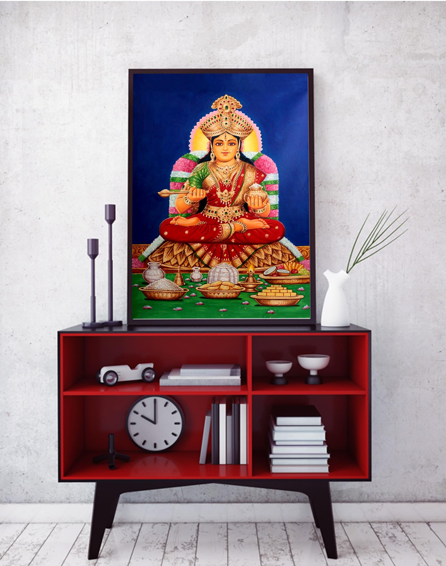 Namaste Home Maa Annupurna Eco Vinyl Paper Poster For Temple/Mandir, Home, Office,Living Room/Bedroom - Wall Decoration, Traditi