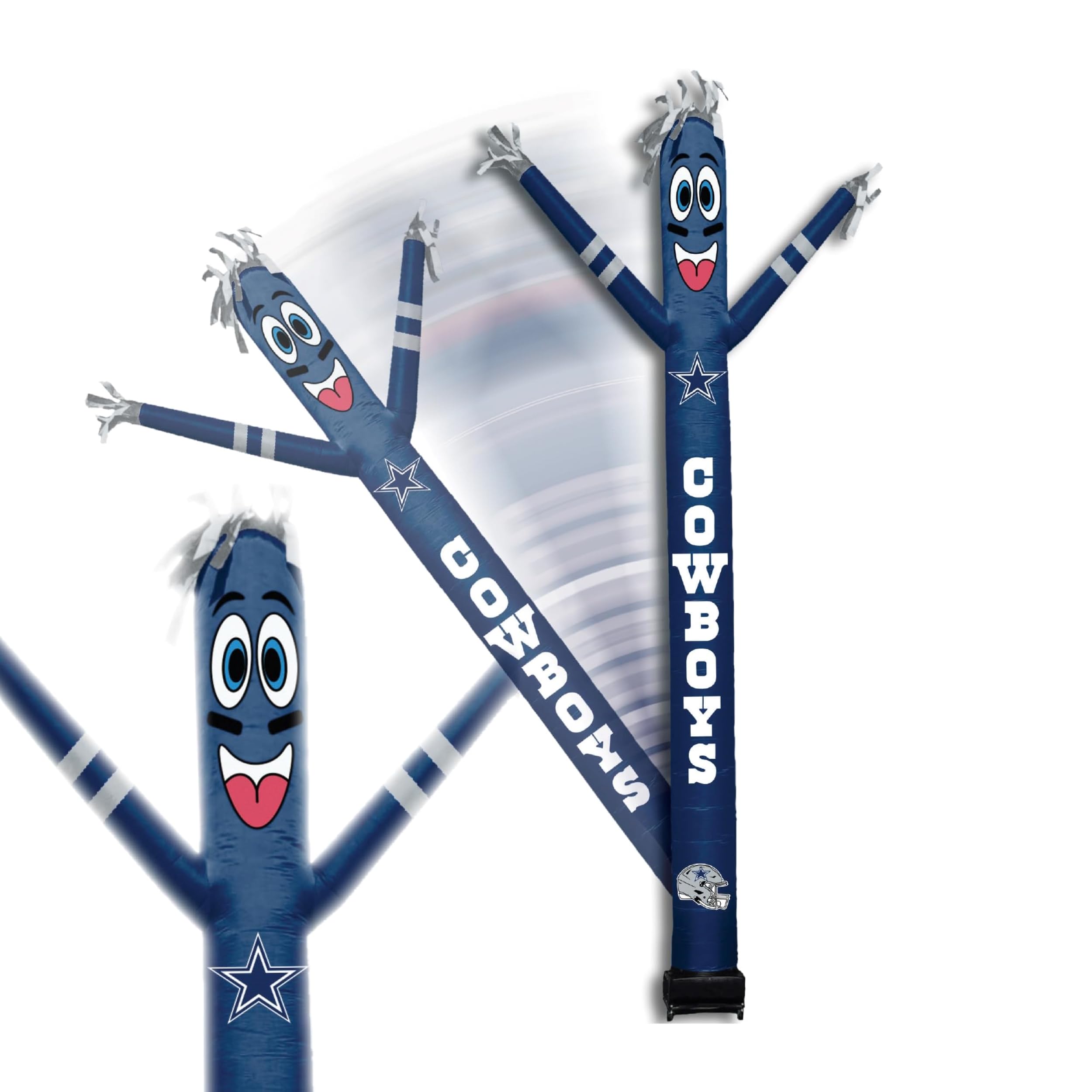 Sporticulture Football Dallas Cowboy Wacky Waving Inflatable Tube Guy with LED Lights & Built-in Blower - 6 x 36 x 96 NFL Inflat