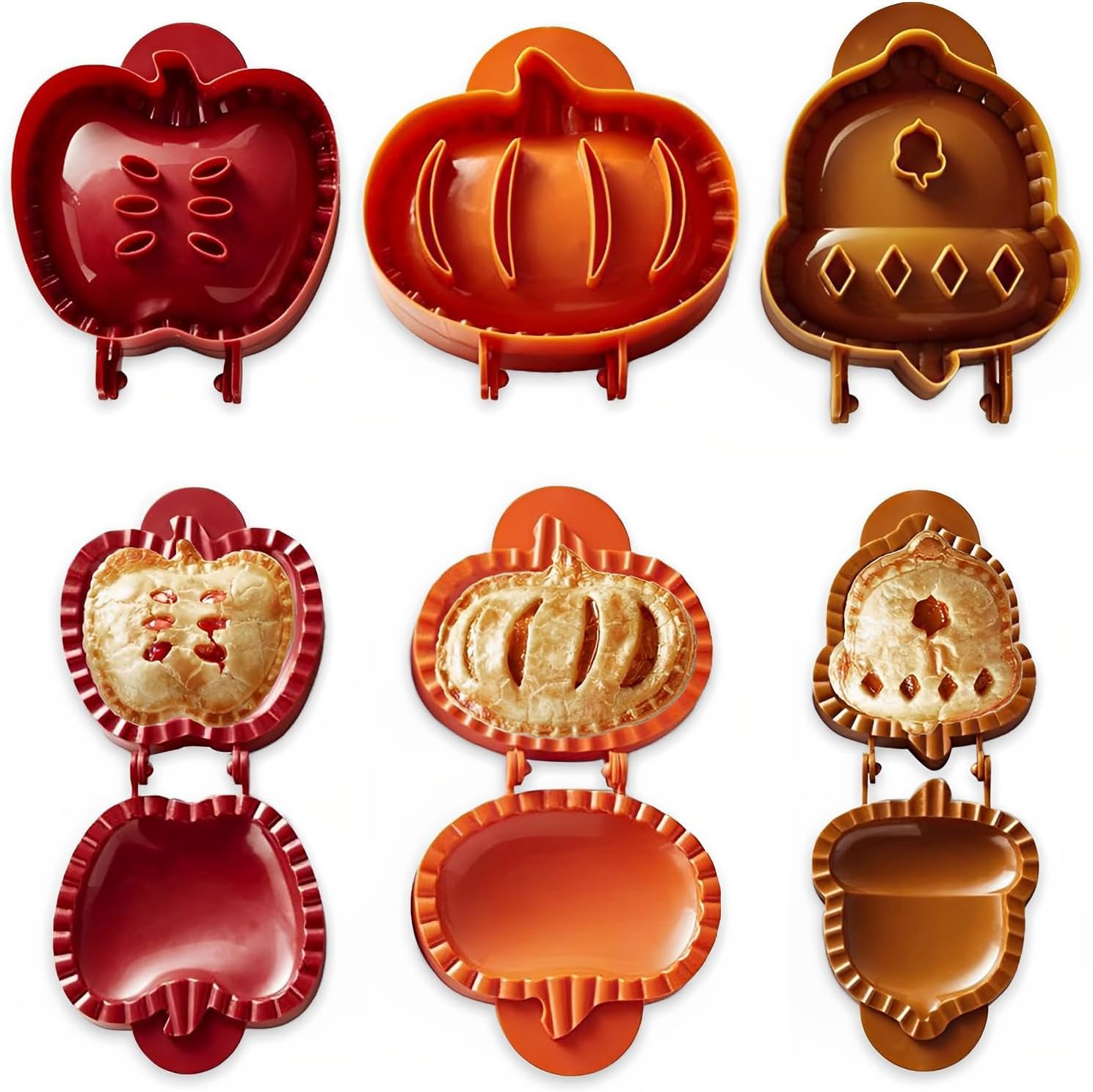 Mini Hand Pie Molds Set, Christmas Dough Press & Apple Pie Cutter (B)