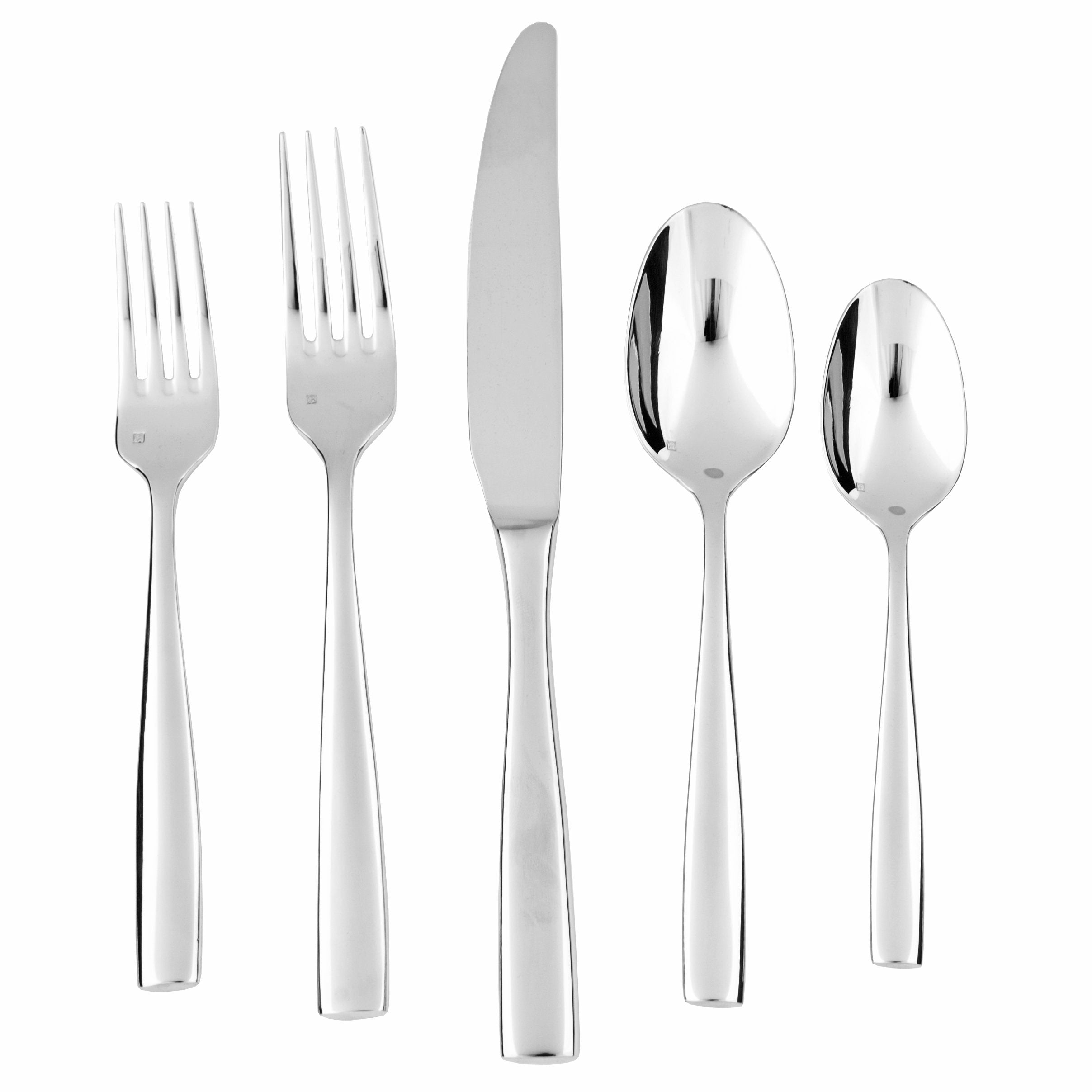 Fortessa Lucca 18/10 Stainless Steel Flatware Dessert/Oval Soup Spoon, Set Of 12