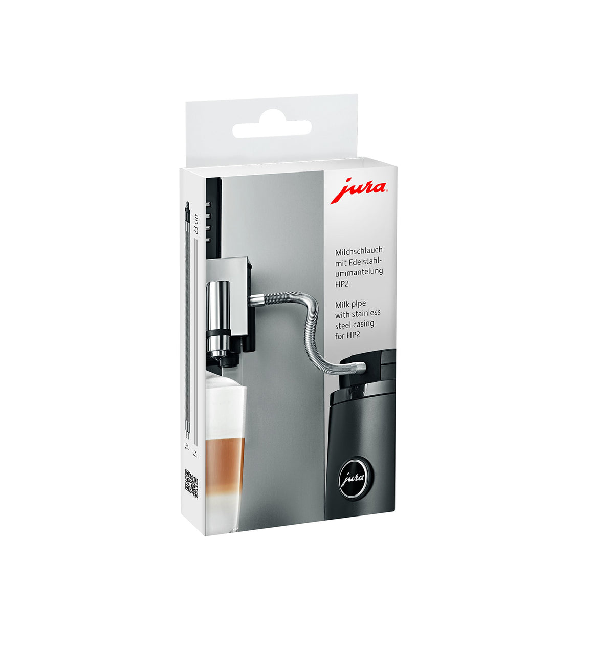 Jura 24113 Milk Hose With Stainless Steel Coating, Silver