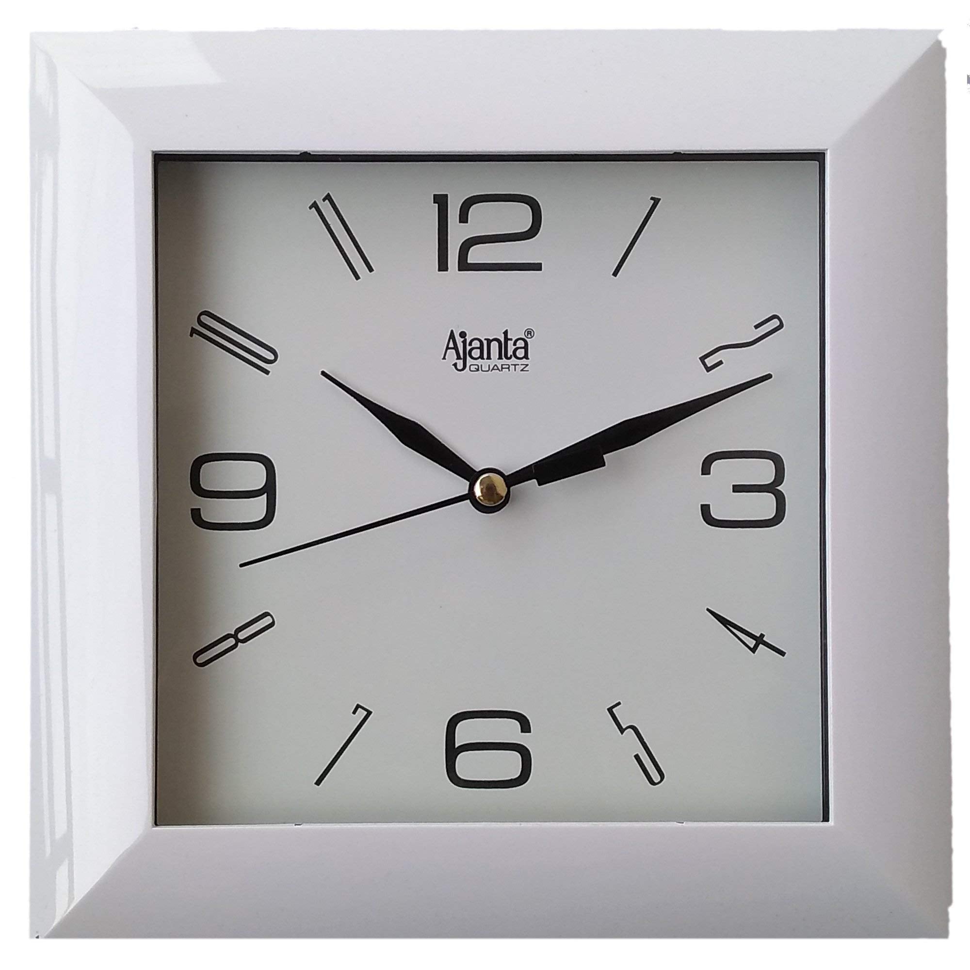Ajanta 1847 Plastic Abstract Wall Clock (175 Mm X 175 Mm X 35 Mm, White) - Analog