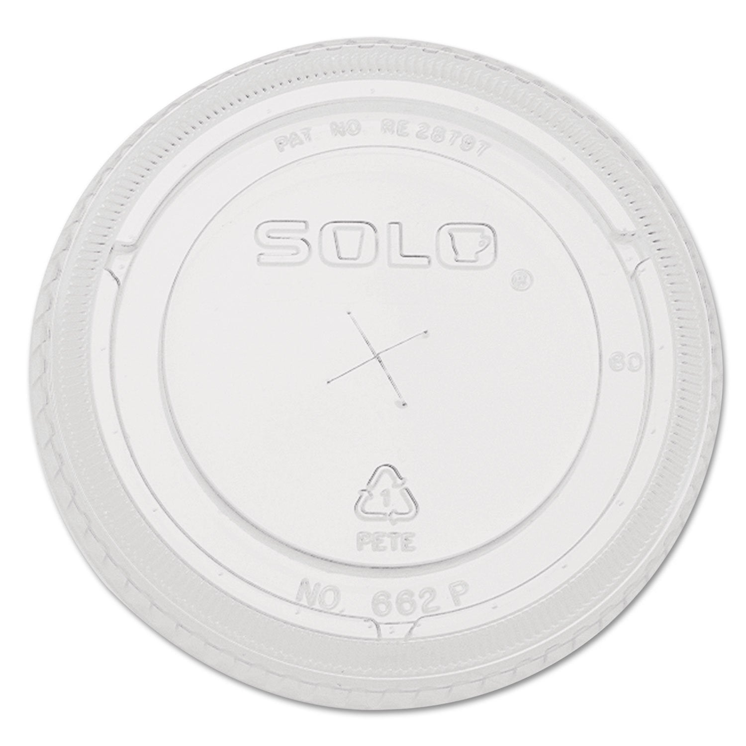 StrawSlot Cold Cup Lids, 16oz Cups, Clear, 100/Pack