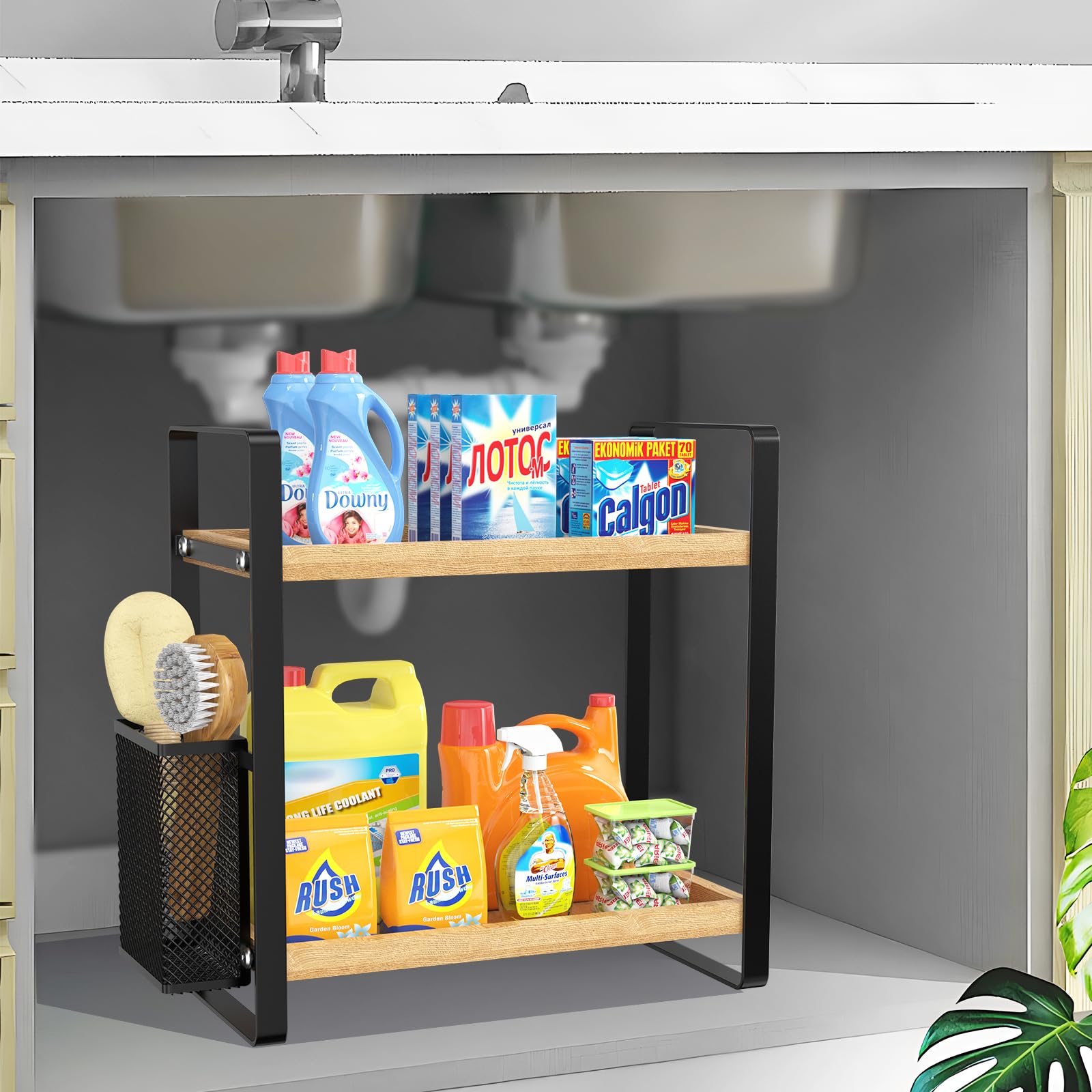 Lemikkle Bathroom Counter Organizer With Basket, Bathroom Organizers And Storage,Skincare Organizers For Vanity,Storage Organize
