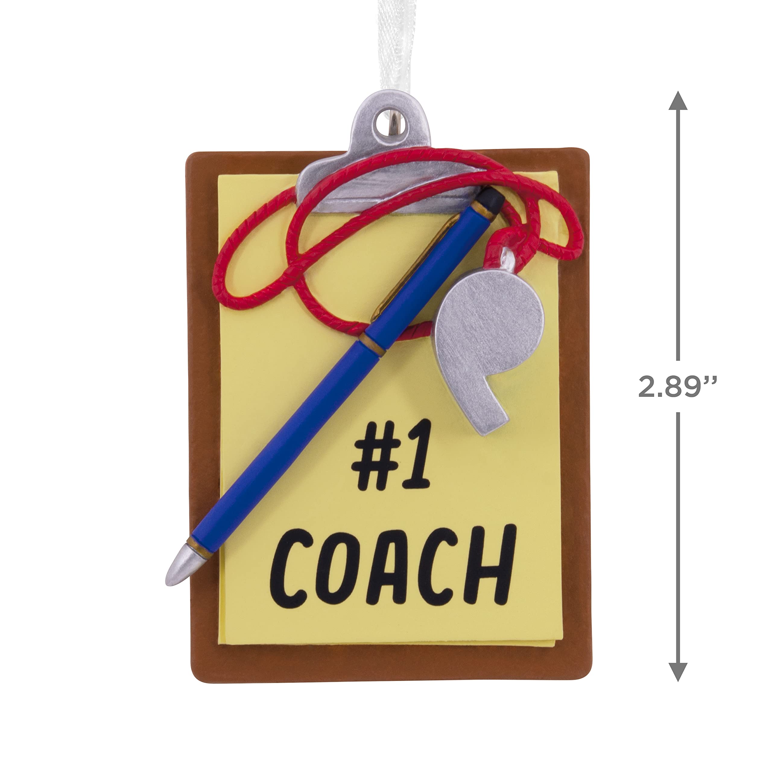 Hallmark #1 Coach Clipboard Christmas Ornament