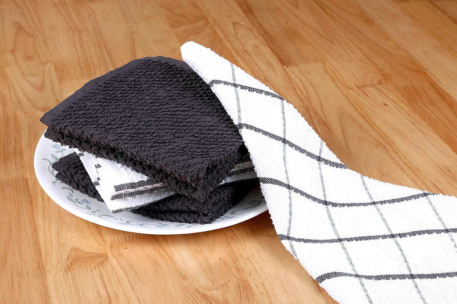 Amour Infini Terry Dish Cloths Set Of 8 Highly Absorbent Quick Dry Dish Rags Reusable Soft Cotton Dishcloths For Kitchen Cleanin