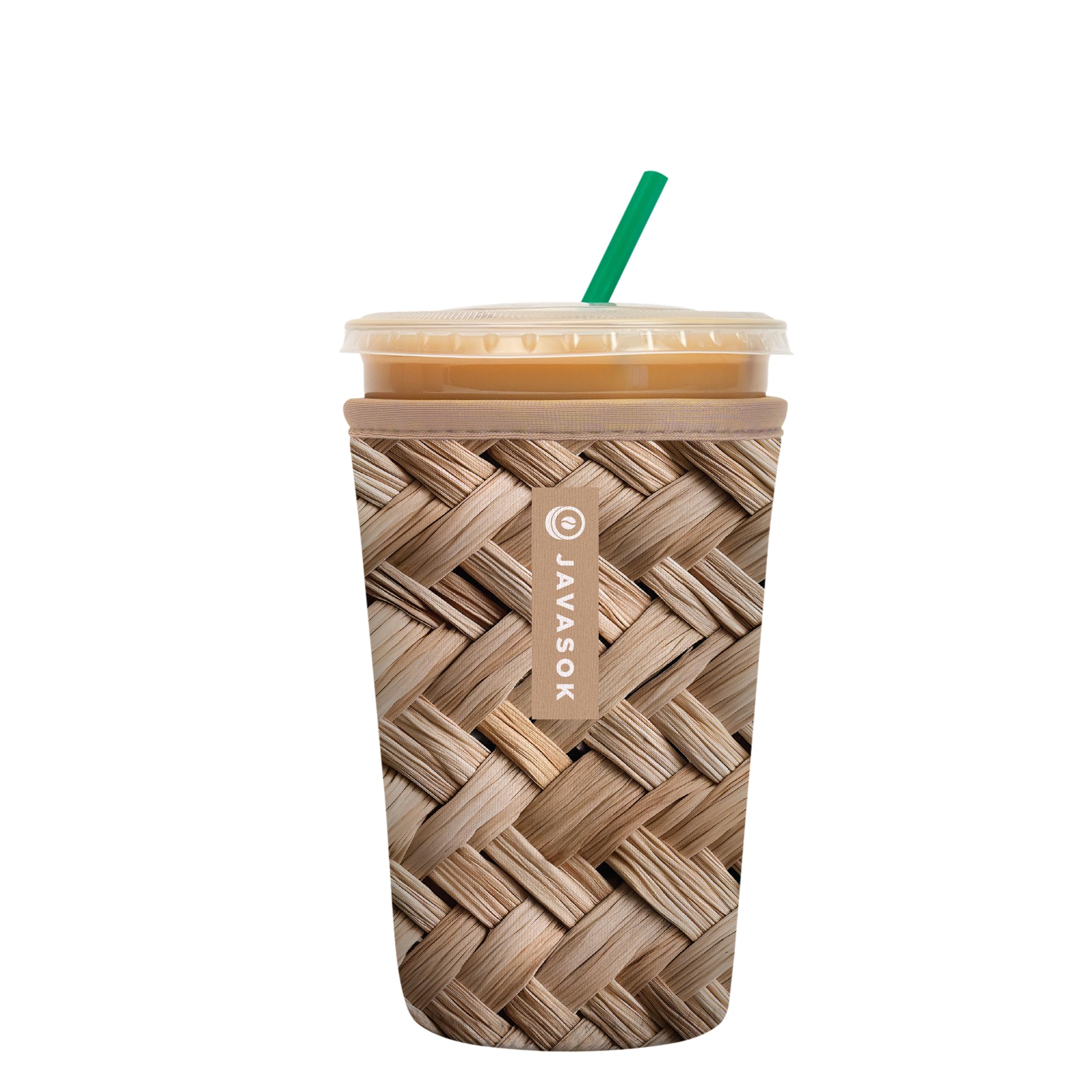 Sok It JavaSok Iced Coffee & Cold Soda Insulated Neoprene Cup Sleeve (Summer in Saint-Tropez, Small: 16-20oz)