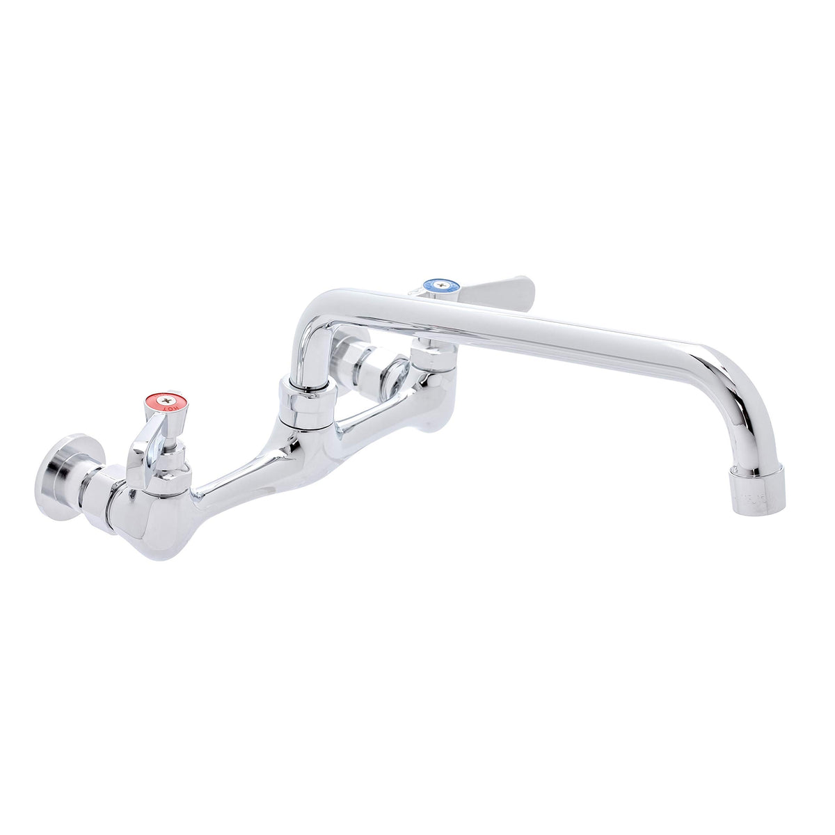 Kitchen Sink Faucet Wall Mount - Durasteel 8'' Center Commercial Kitchen Sink Faucet With 10'' Swivel Spout - Dual Lever Handles