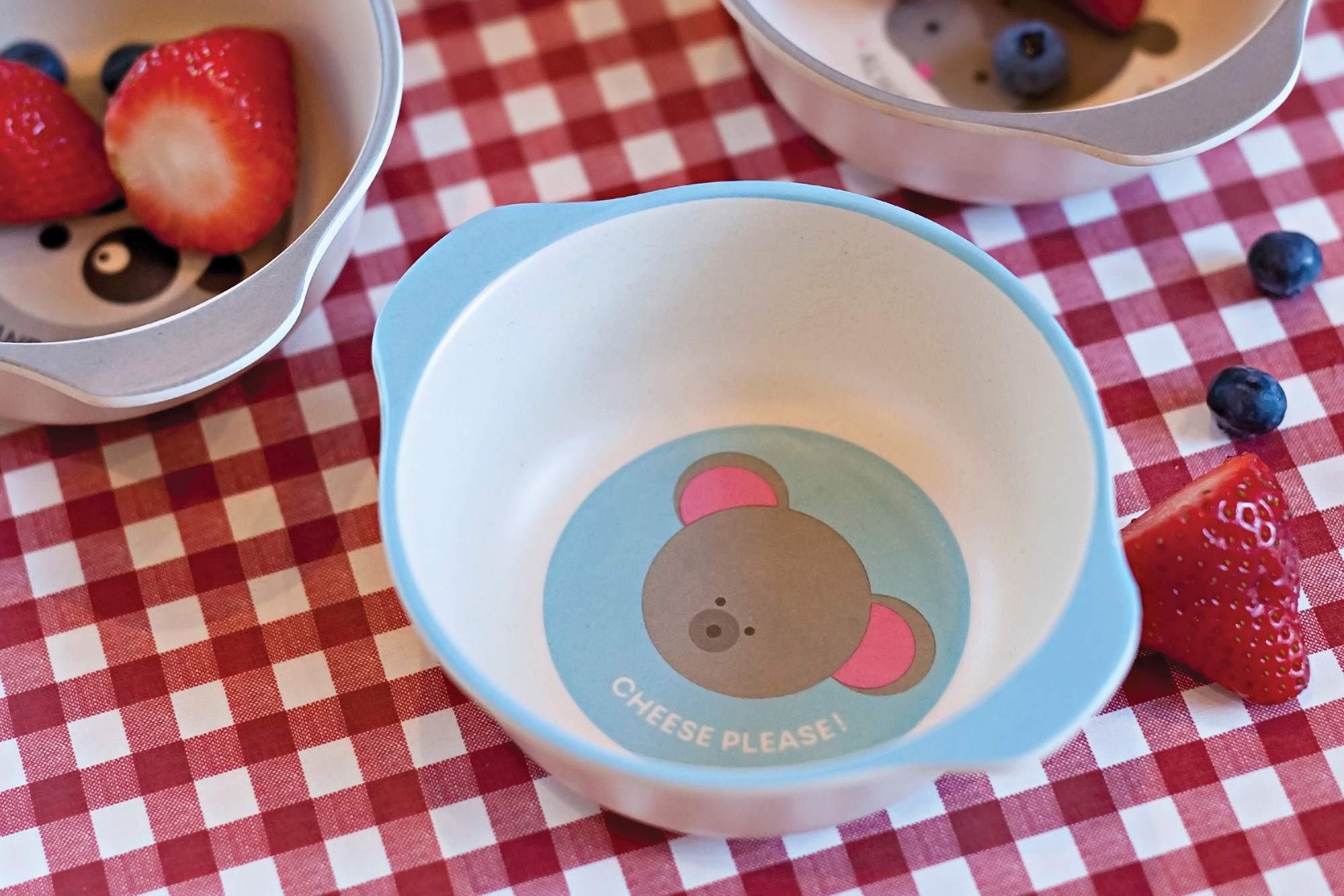 Red Rover Animal Bamboo Kid'S Bowls Multicolor, Set Of 4
