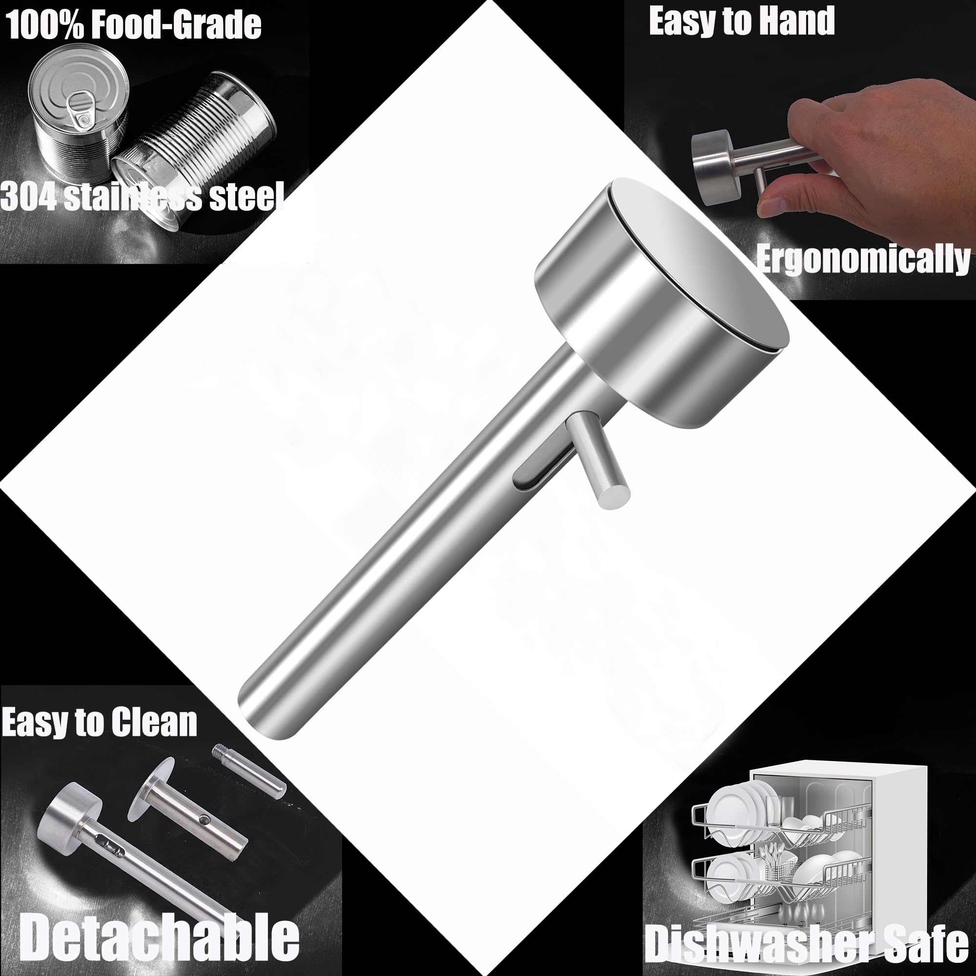 Arazooyi Stainless Steel Falafel Scoop - Professional Food Safe Baller Tool, Silver, Model: Scoop-001