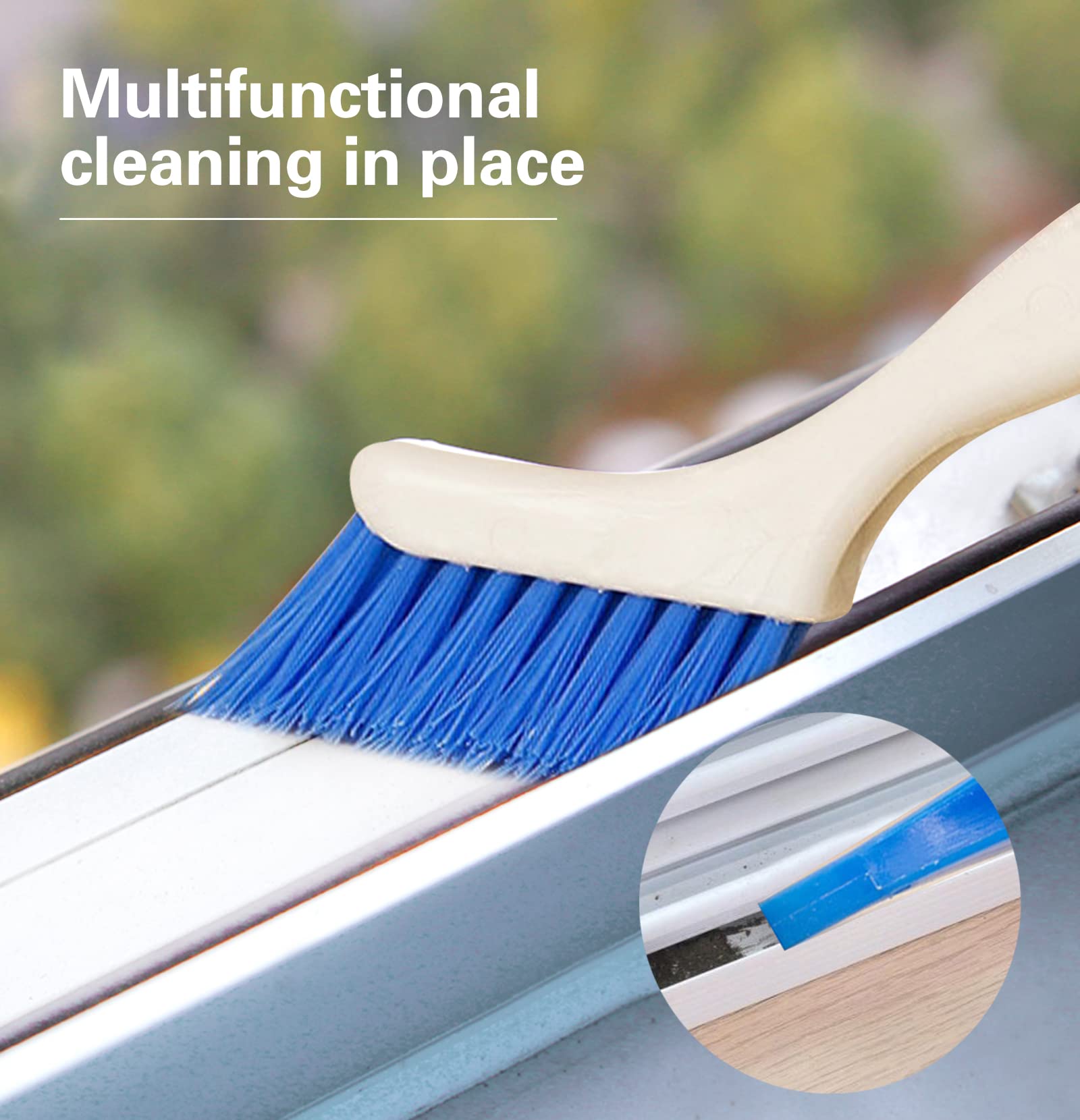 4Pcs Cleaning Brush Small Scrub Brush Kitchen Sink Bathroom Brushes, Sliding Door Or Window Track Cleaning Brush With Dustpan