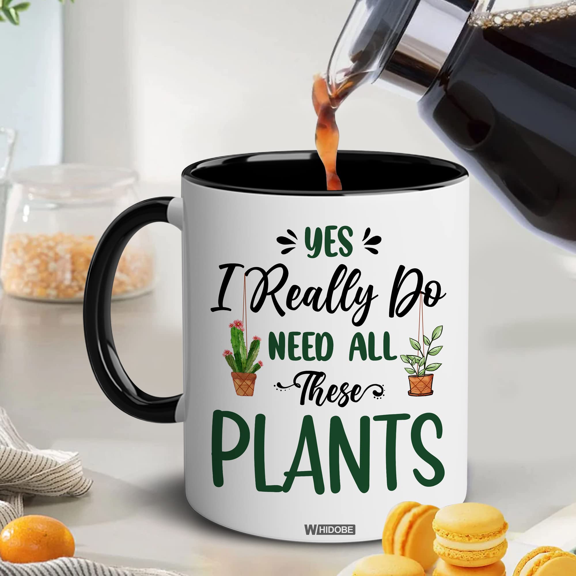 Whidobe Plant Mug For Plant Lovers, Gift For Gardeners, Gardening Gifts For Women, Men, Yes I Really Do Need All These Plants Mu