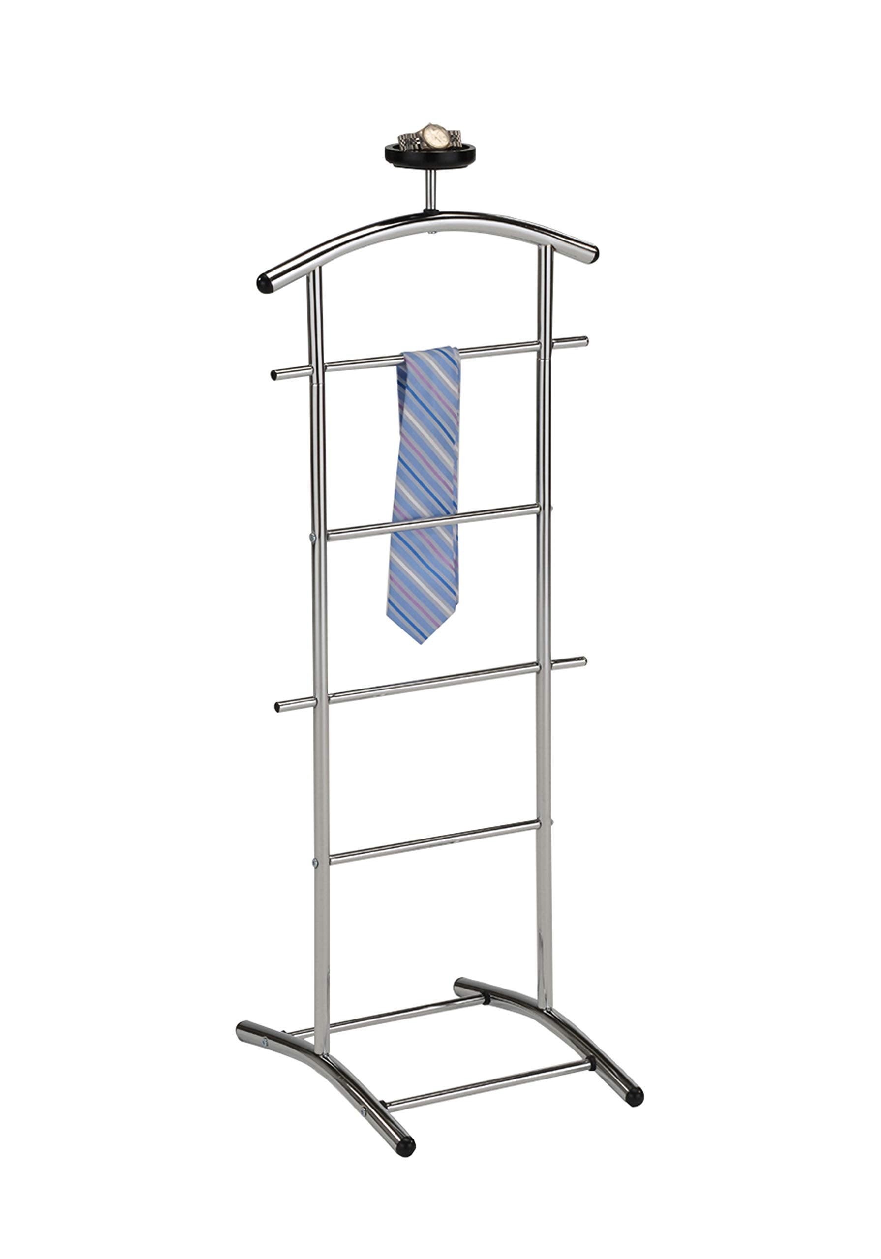 Kings Brand Furniture - Lebedev Metal Suit Valet Stand, Clothes Rack, Chrome